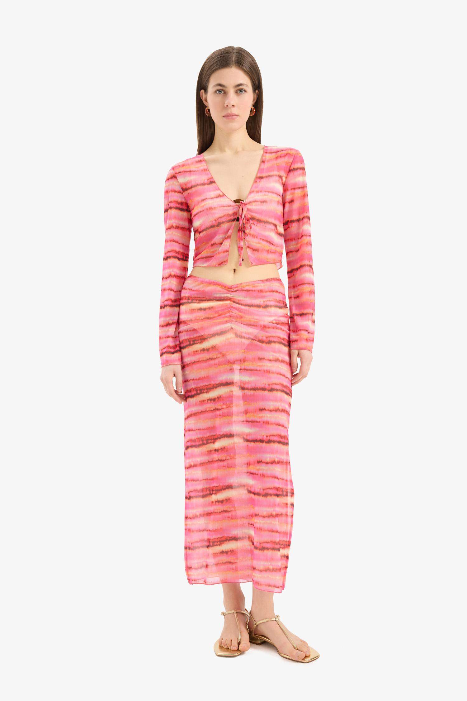 Gradient Tulle Beach Cardigan