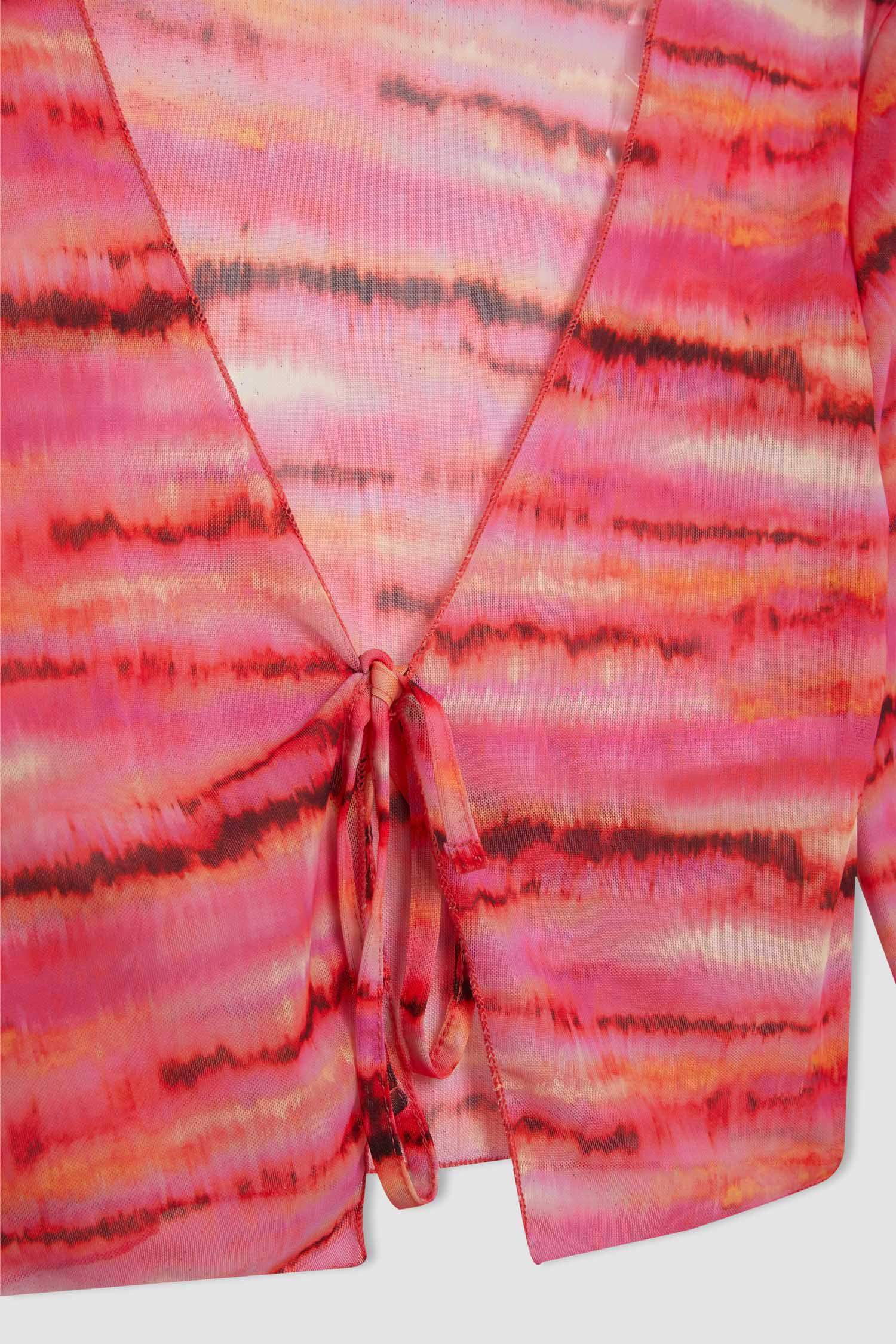 Gradient Tulle Beach Cardigan