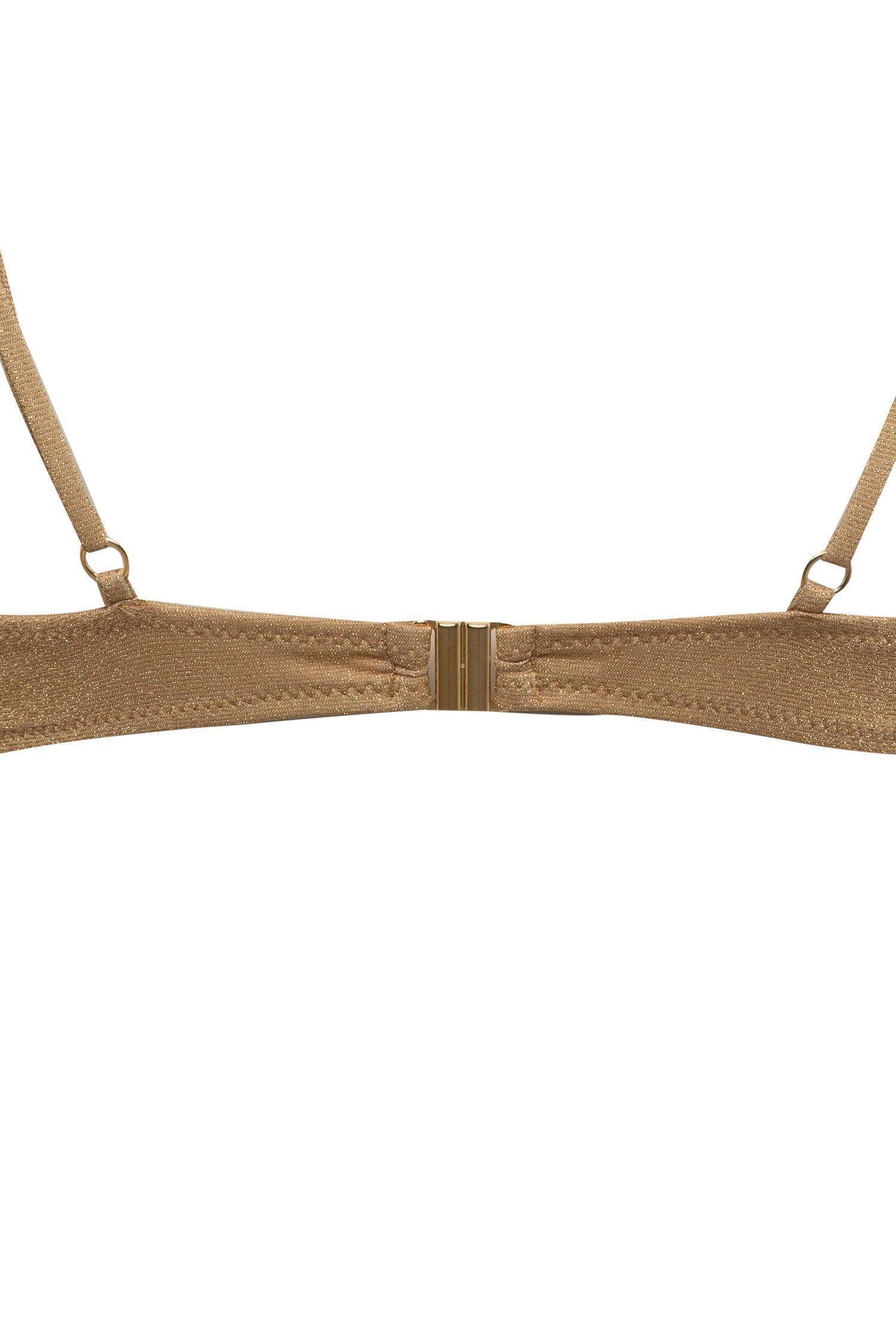 بكيني توب قماش لامع قصة عادية من Fall in Love