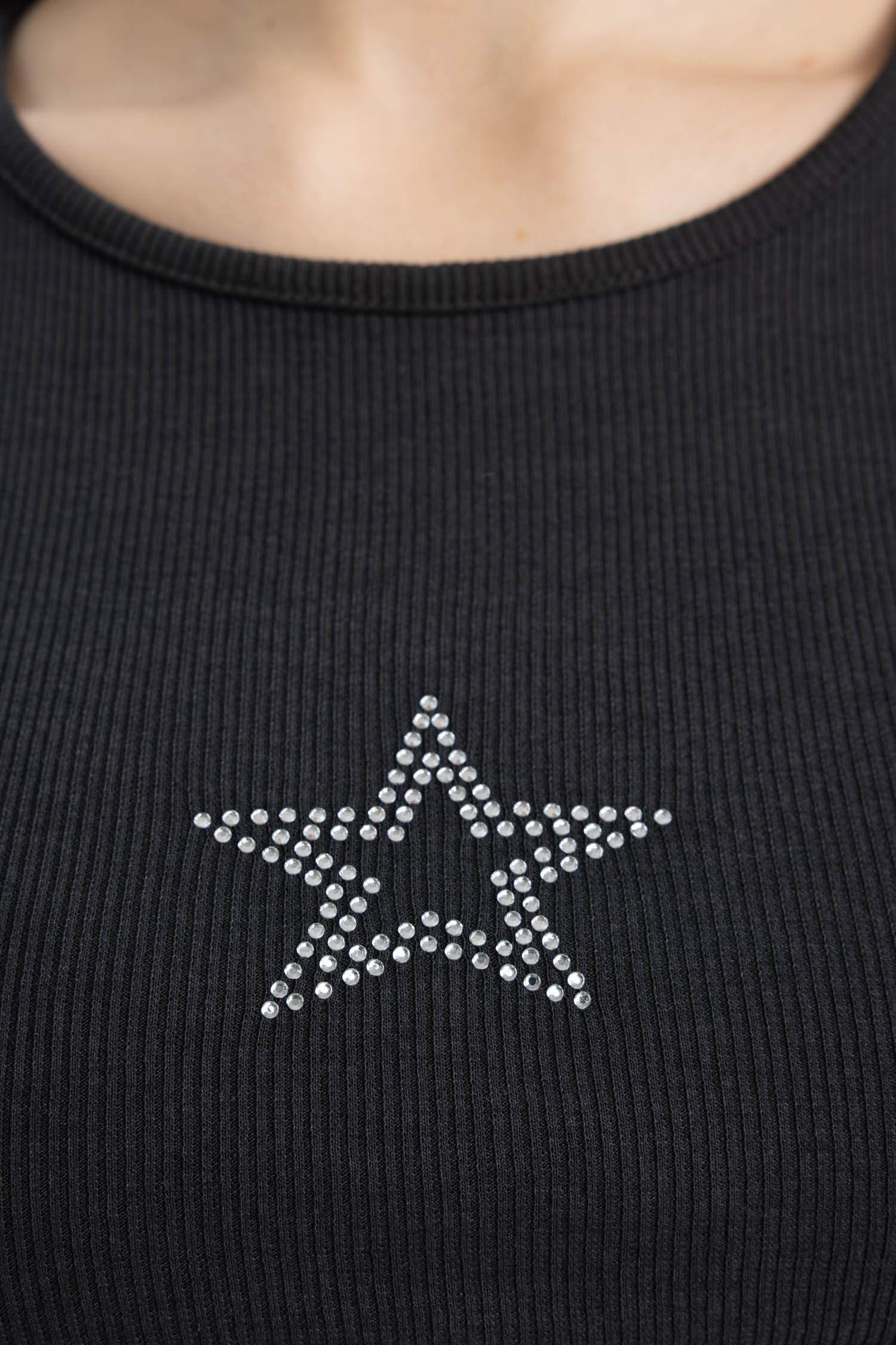 Coool Fitted İşlemeli Fitilli Kaşkorse Kısa Kollu Tişört