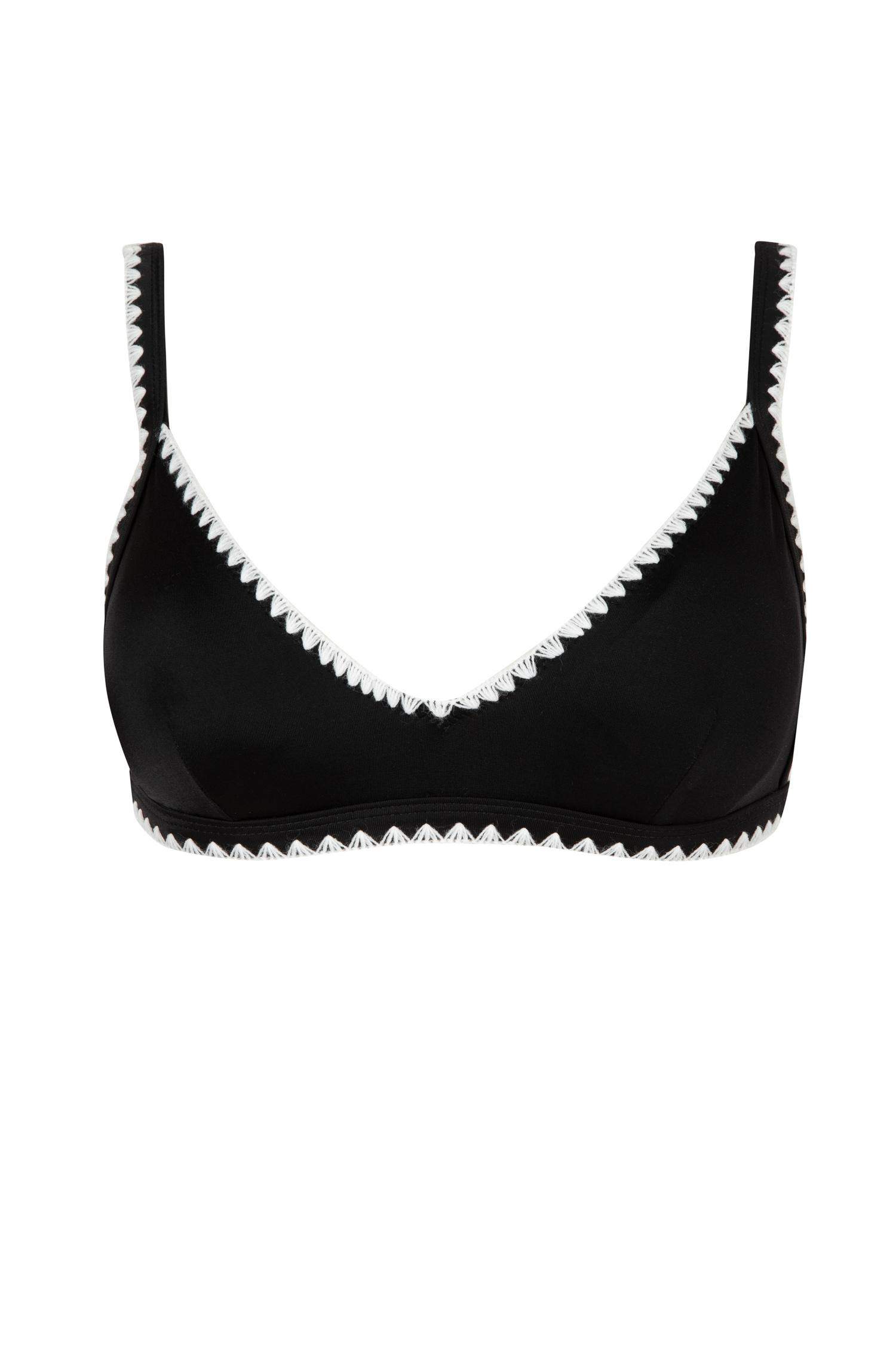 Regular Fit Nakışlı Bikini Üstü-Fall in Love