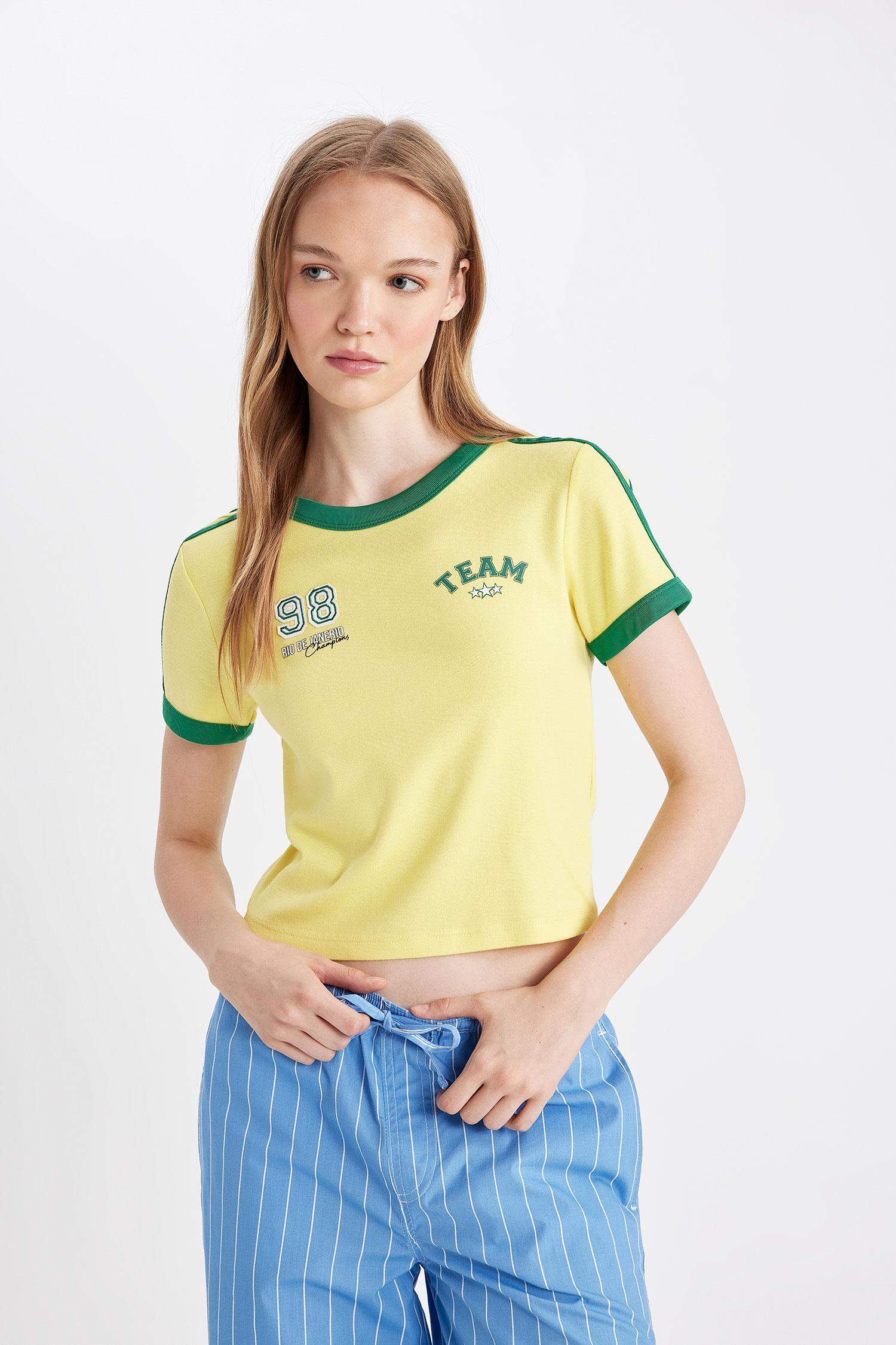 تيشيرت نص ردن سليم فيت