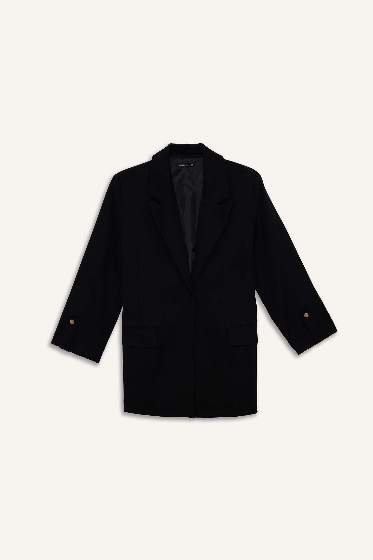 Loose Fit Jacket Collar Basic Blazer