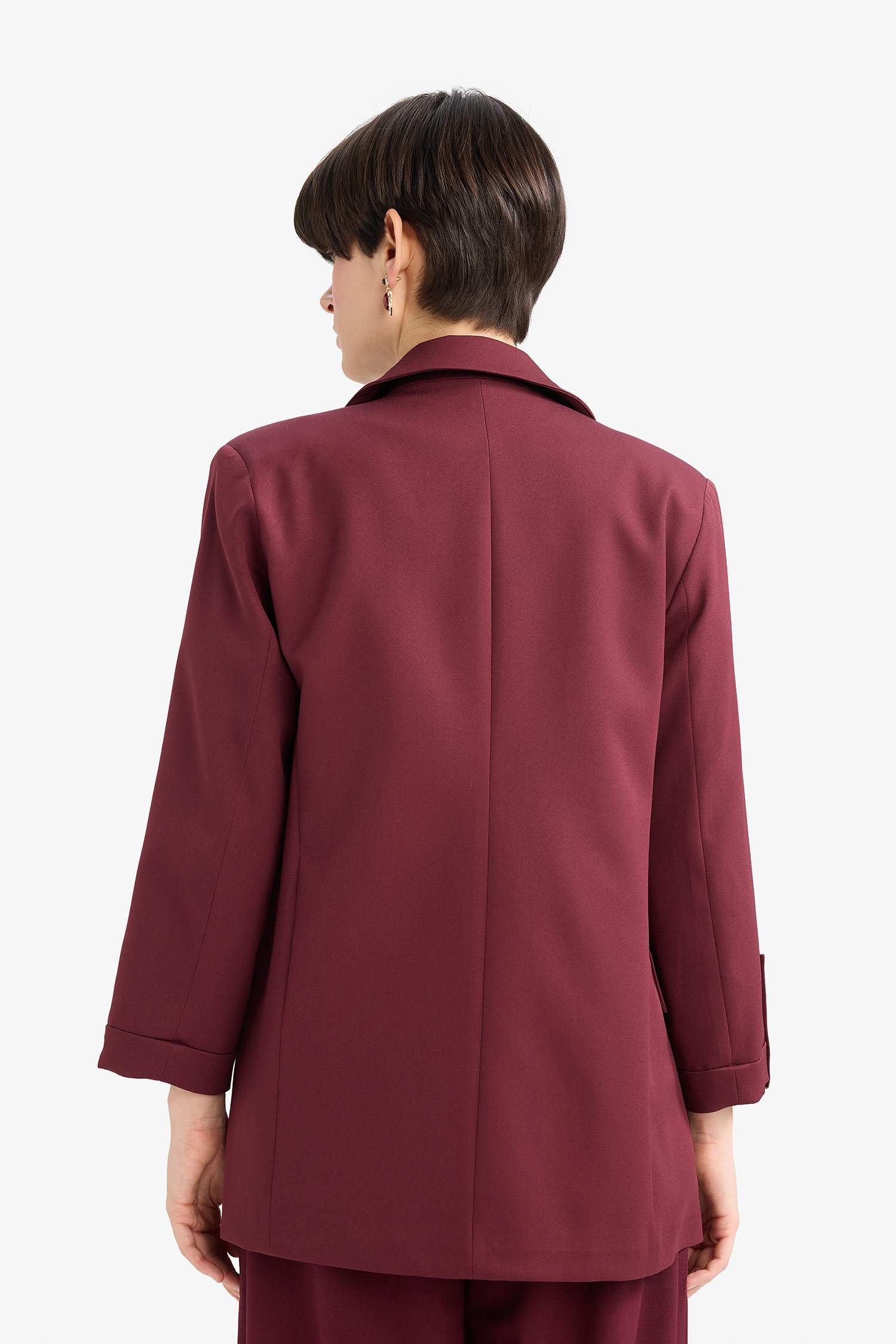 سترة بليزر قصة فضفاضة بياخة جاكيت