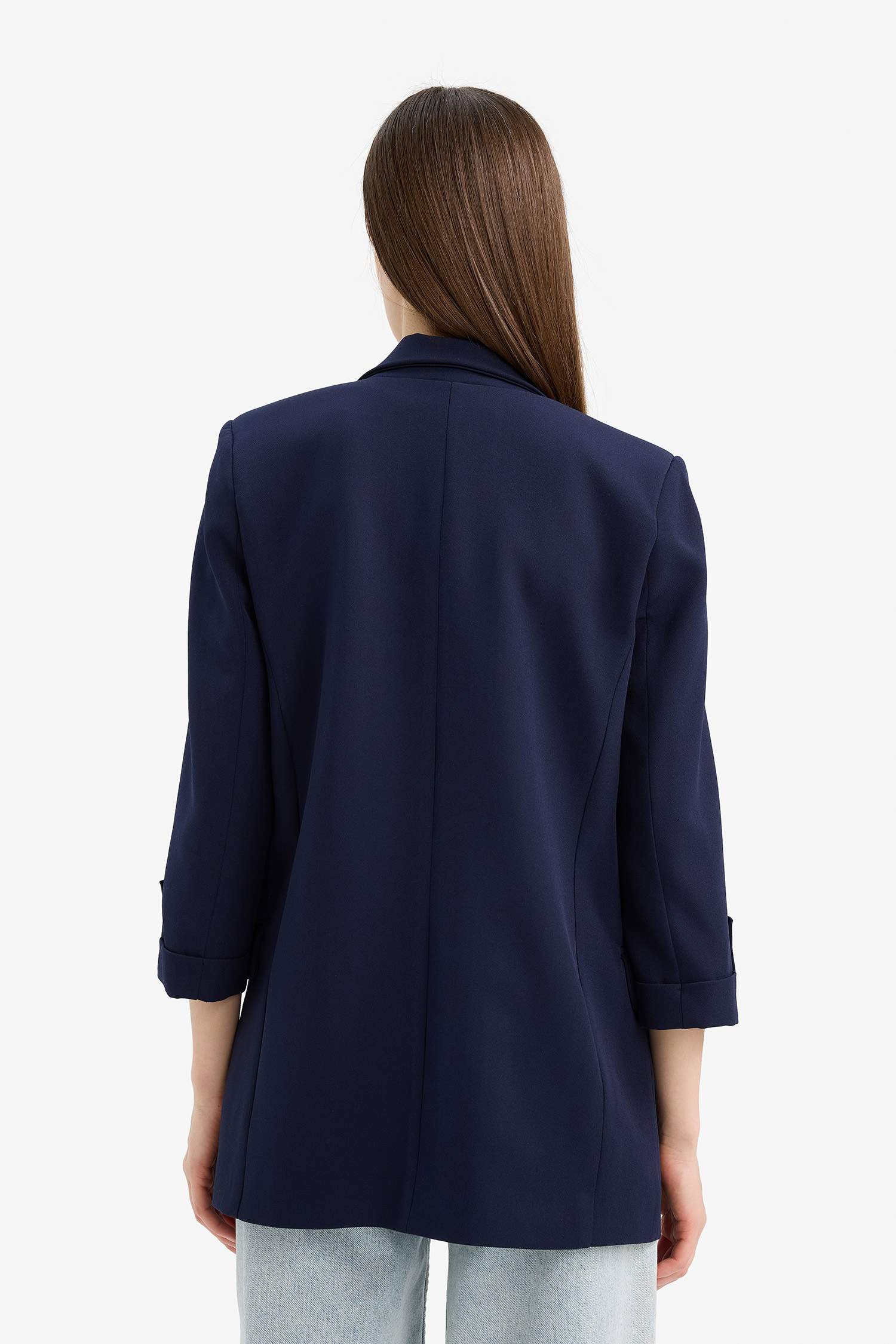 Loose Fit Jacket Collar Basic Blazer