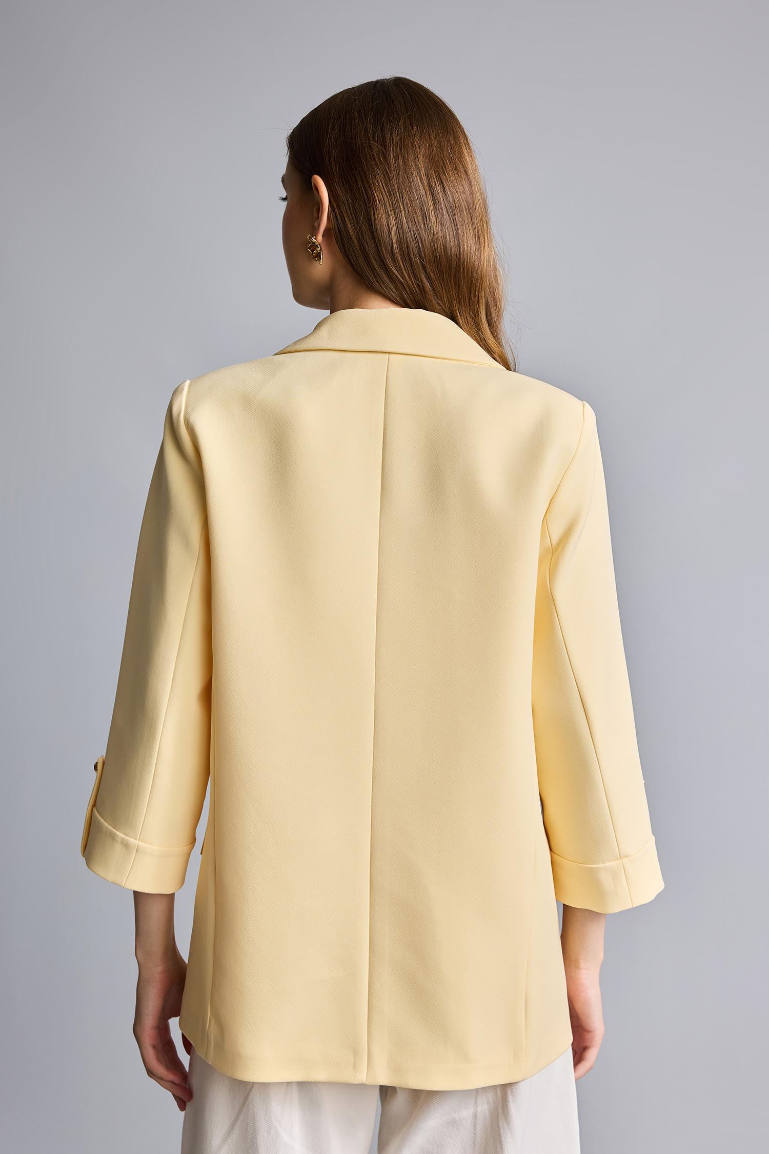 DeFacto Oversize Ceket Yaka Basic Blazer görsel 6