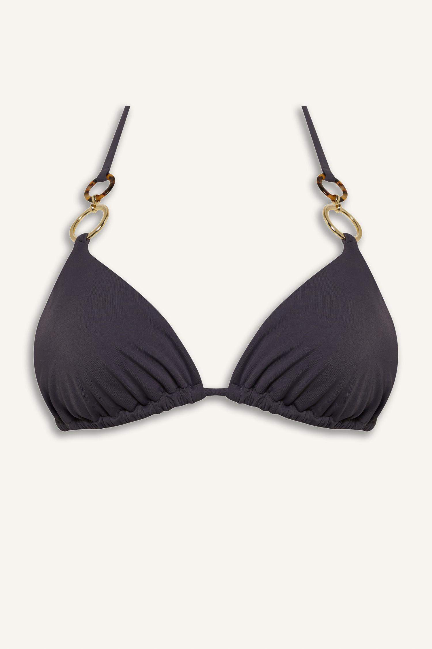 Ayje x DeFacto Boyundan Bağlamalı Tokalı Üçgen Bikini Üstü