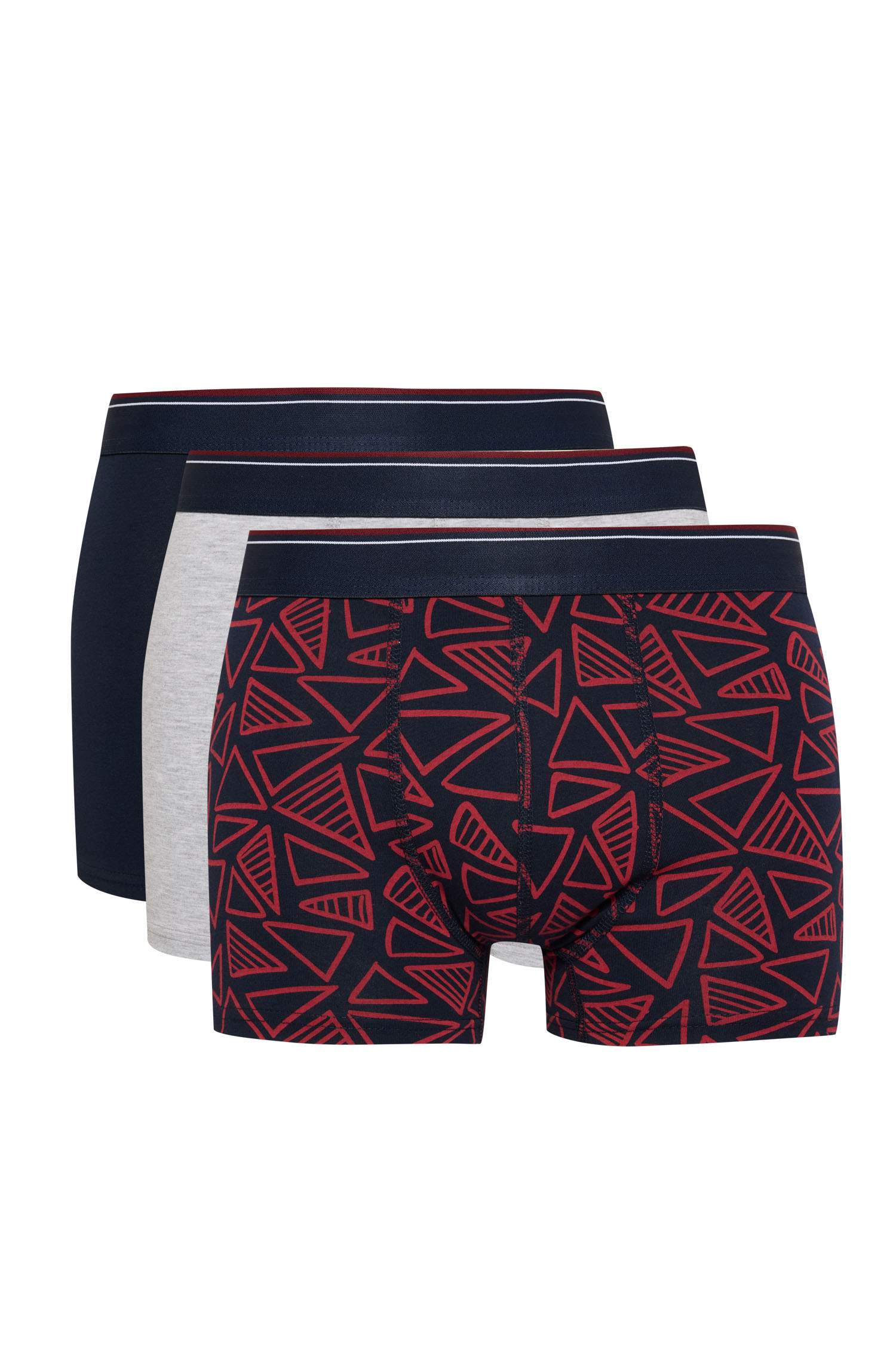 Regular Fit Baskılı 3'lü Boxer