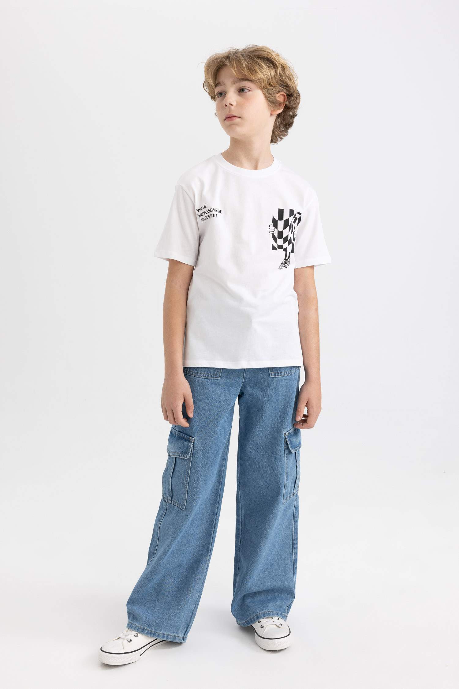 Boy Crew Neck Printed Short Sleeve T-Shirt