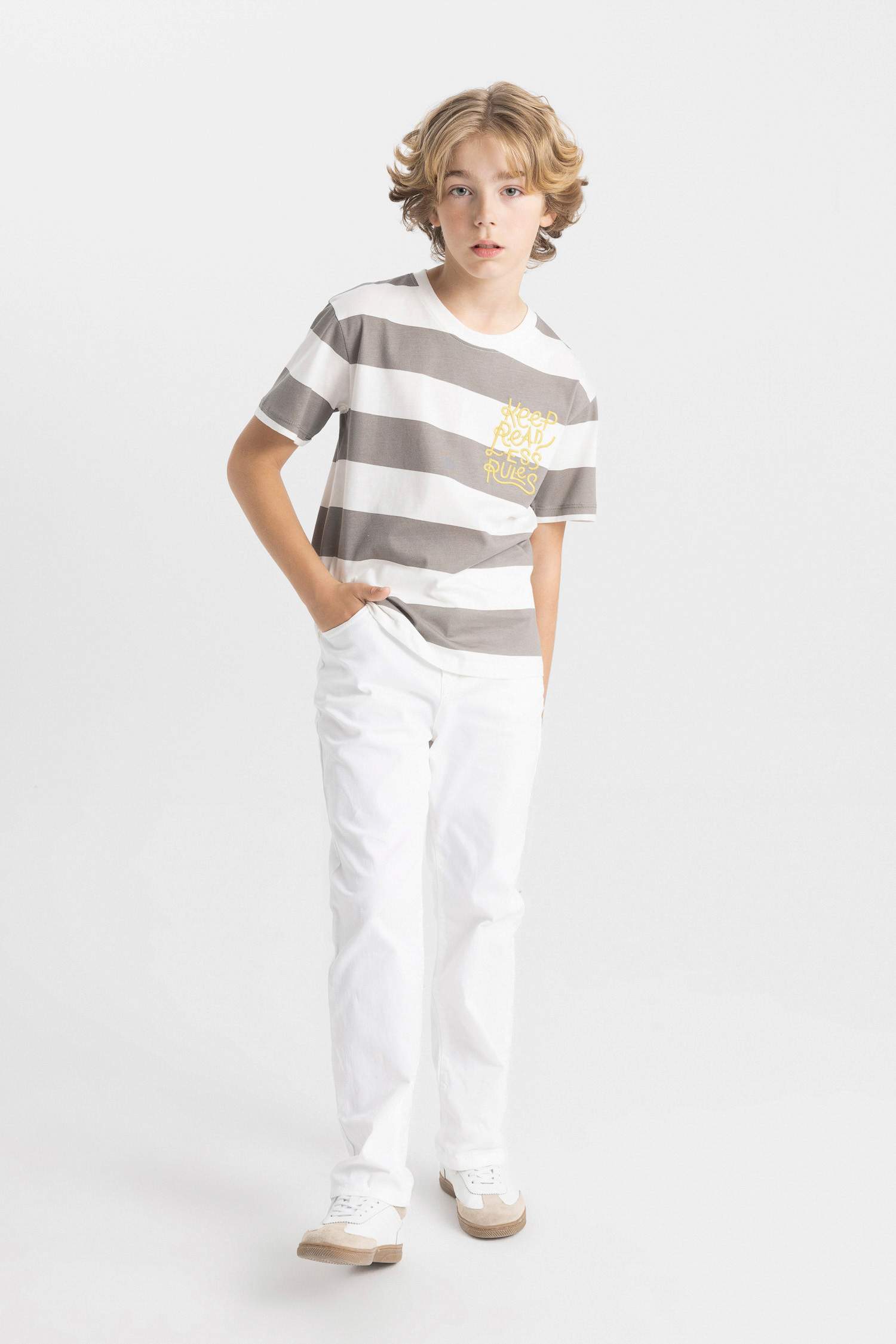 T-Shirt Imprimé à Manches Courtes Col Rond pour Garçon