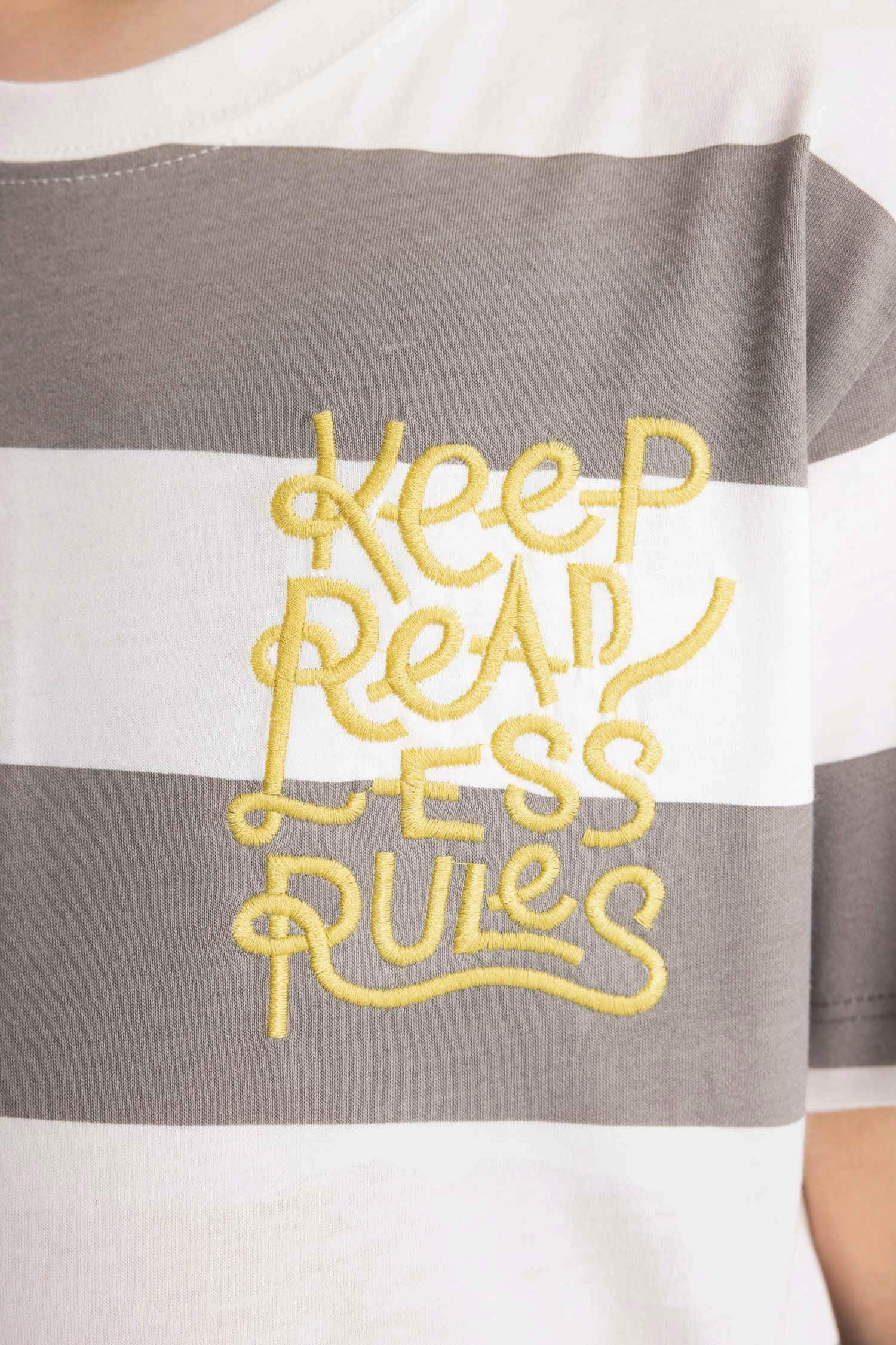 T-Shirt Imprimé à Manches Courtes Col Rond pour Garçon