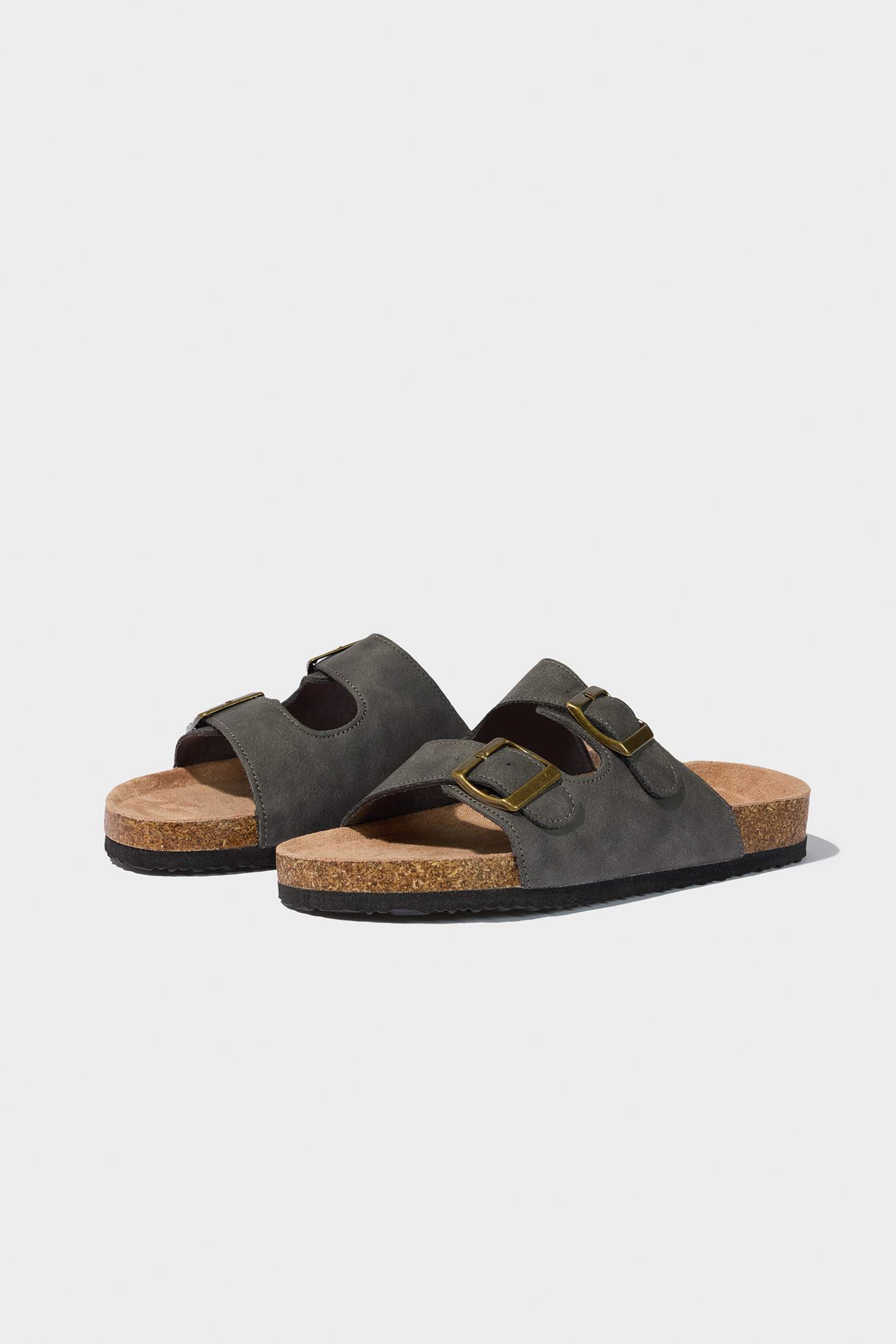 Мальчиковые Плоские Двухремешковые Искусственные Кожаные Шлепанцы