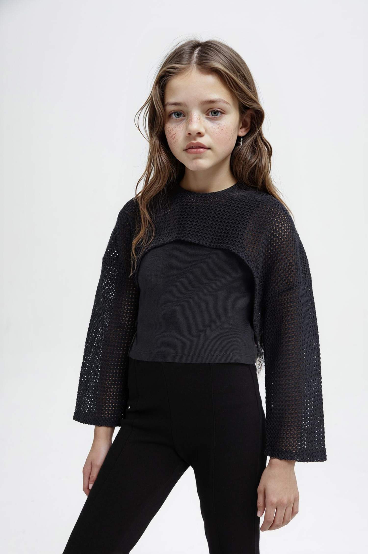 تيشيرت نص ردن مضلع قصة مريحة بياخة مستديرة