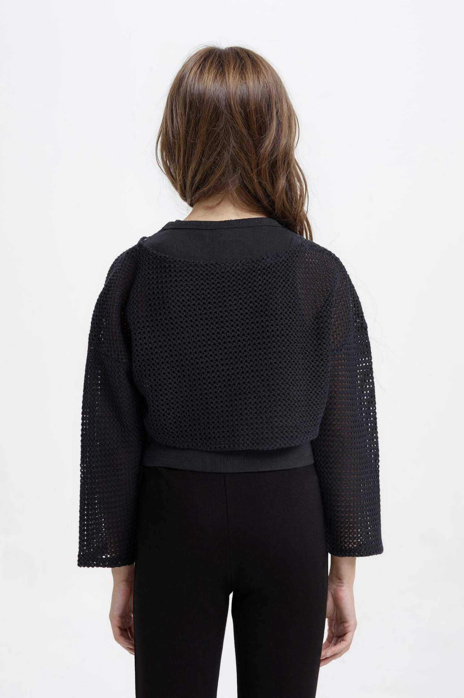 تيشيرت نص ردن مضلع قصة مريحة بياخة مستديرة