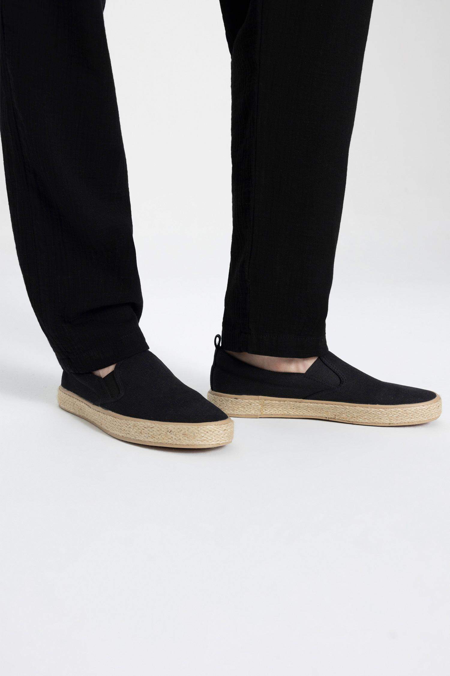 Relax Fit Regular Hem Cotton Trousers