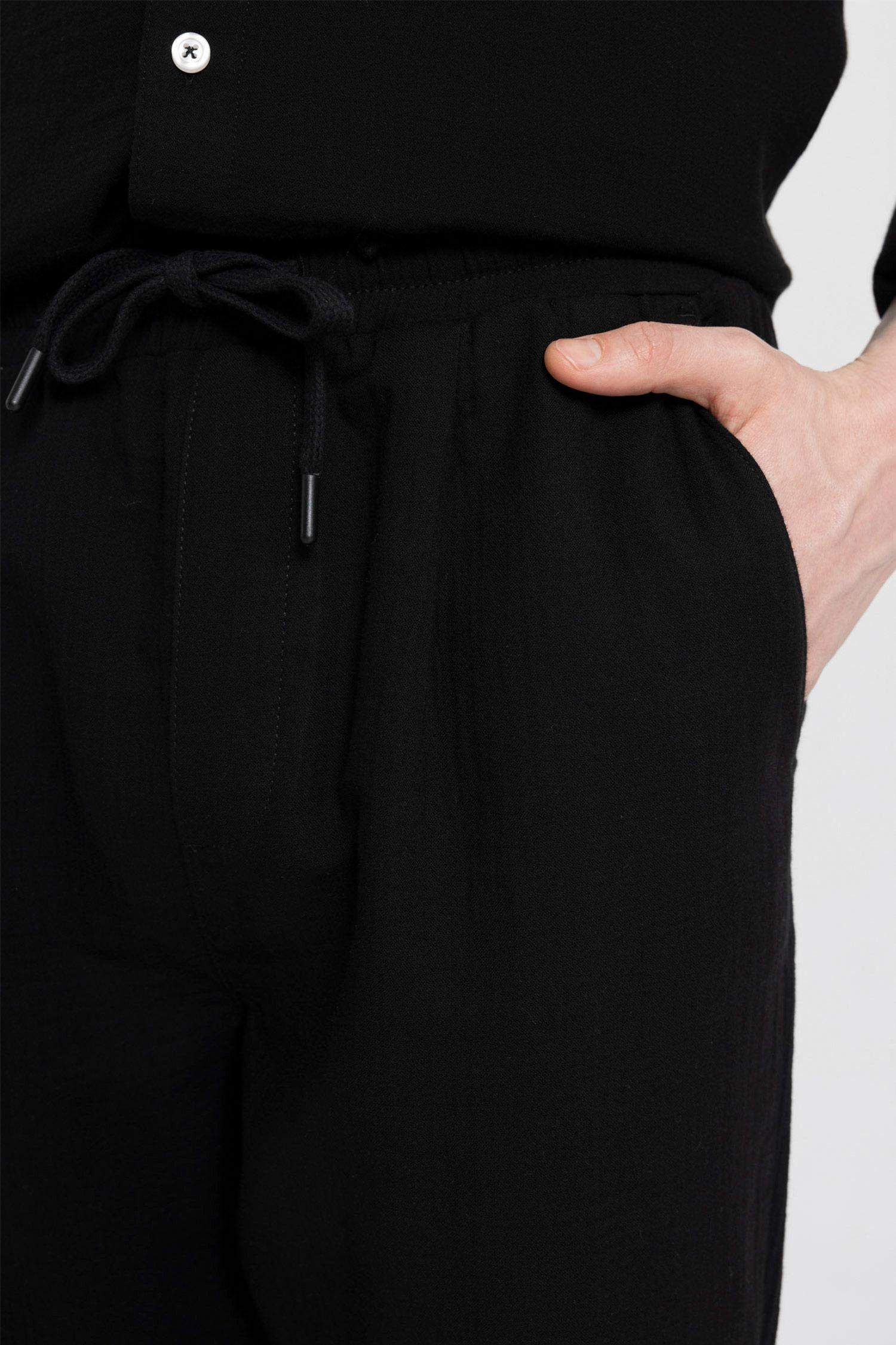 Relax Fit Regular Hem Cotton Trousers