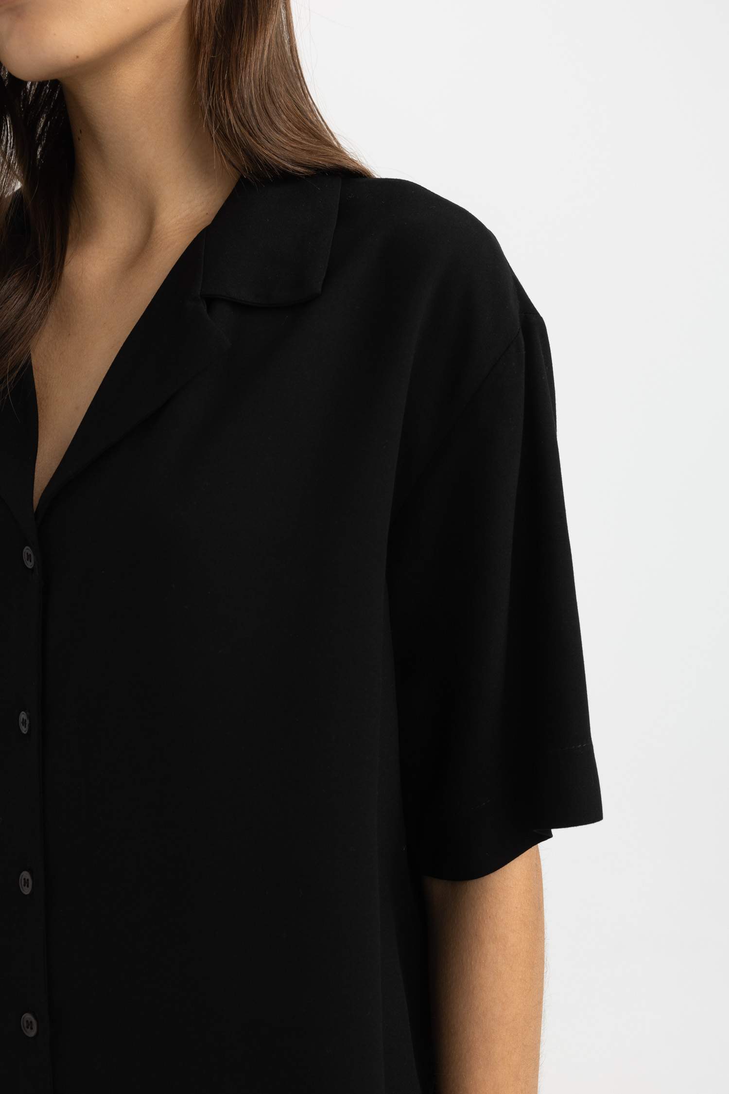 Boxy Fit Resort Neck Short Sleeve Shirt