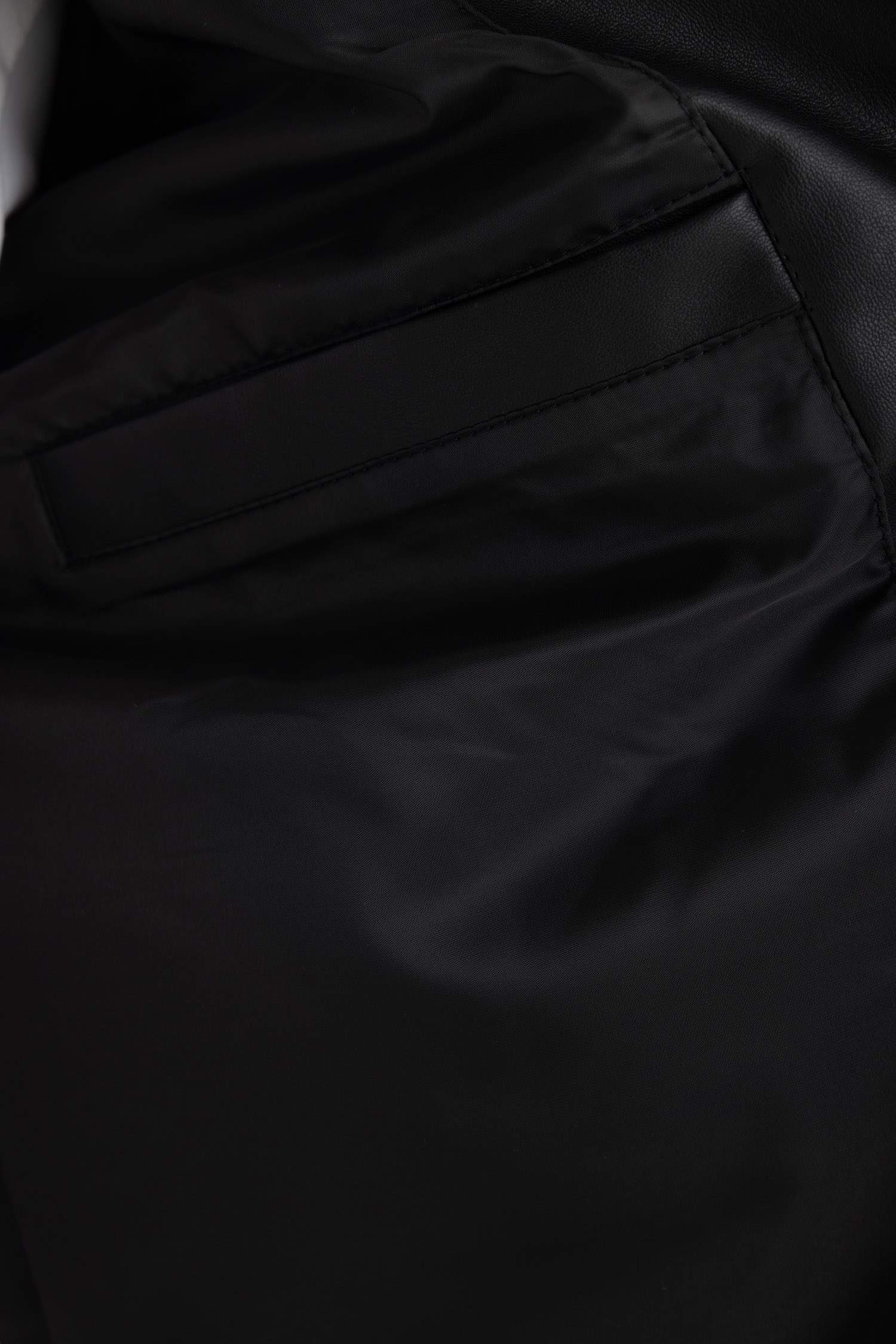 Slim Fit Ceket Mont Dar Kesim Polo Yaka Astarlı Çıtçıtlı Cepli Mevsimlik Suni Deri