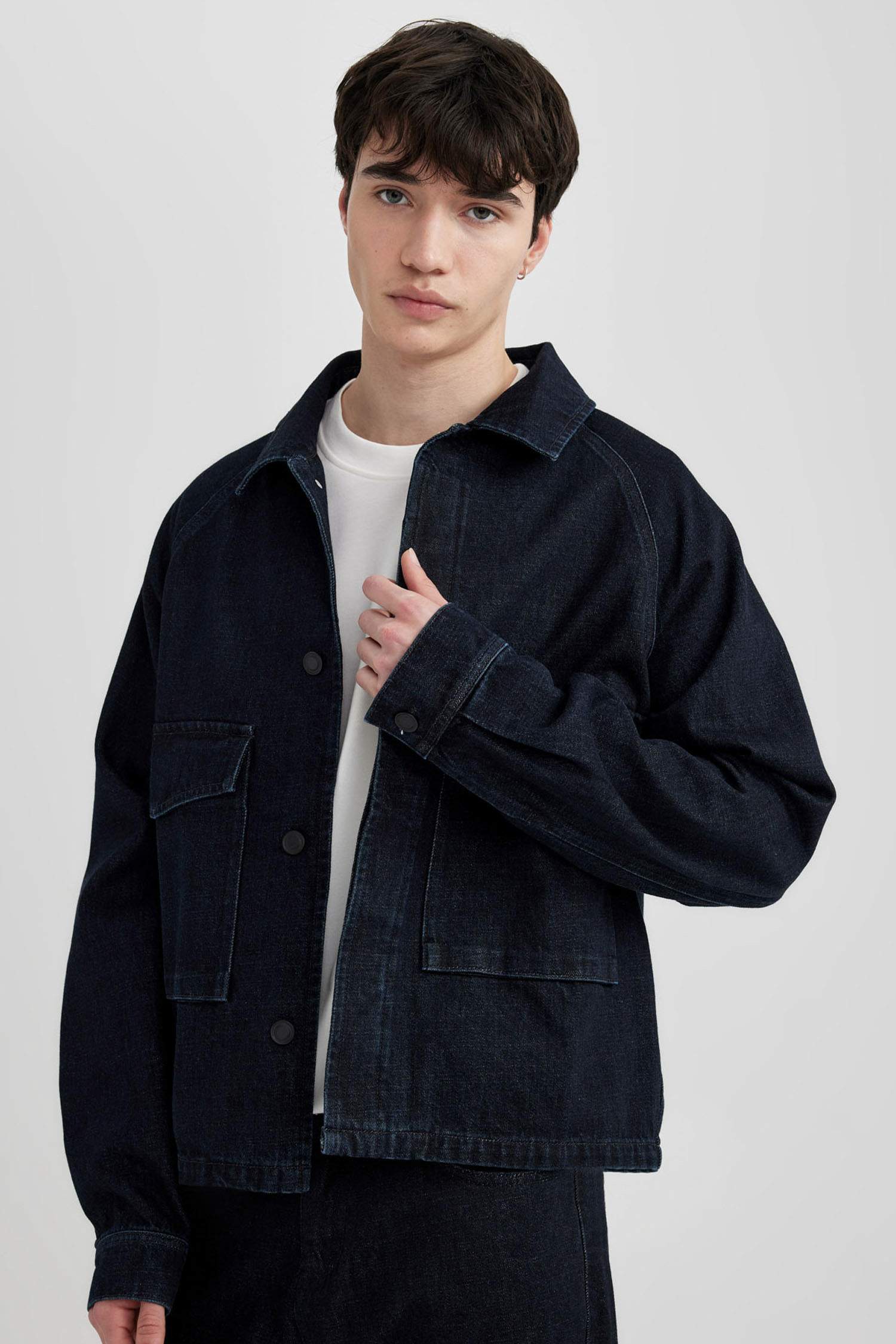 Jacket en Jean à coupe régulière