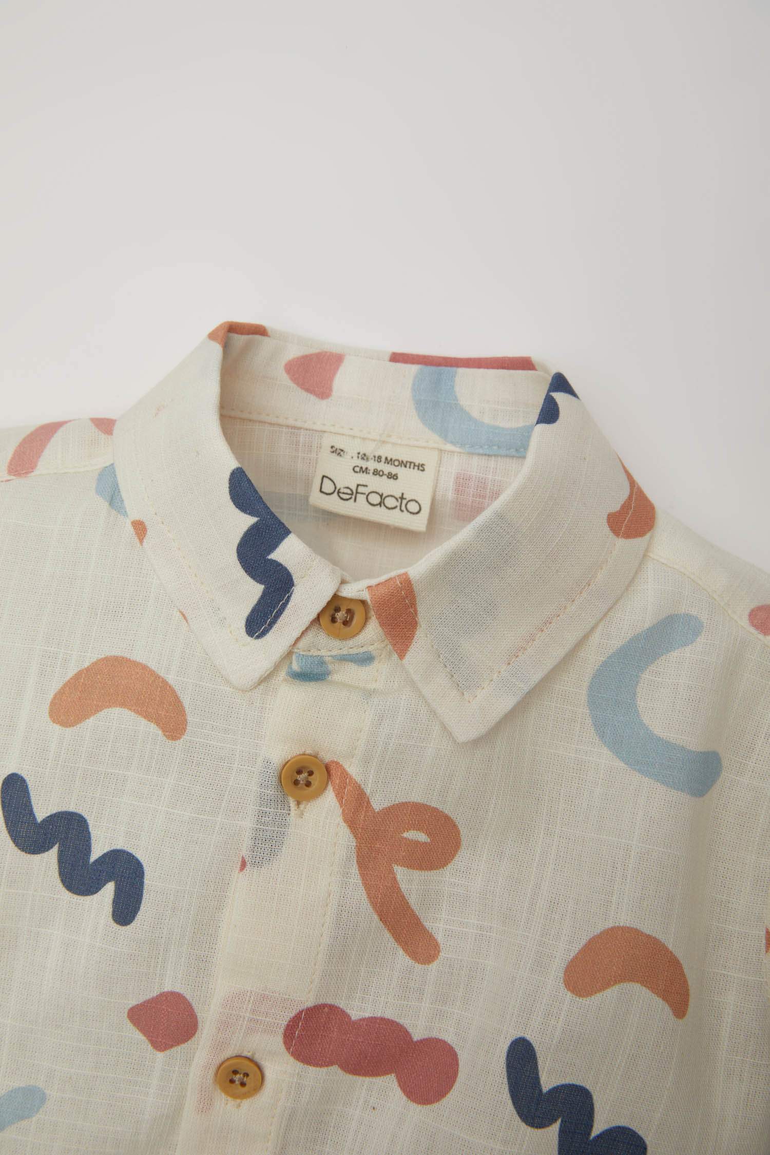 Chemise à Manches Longues en Popeline Évasée pour Bébé Garçon