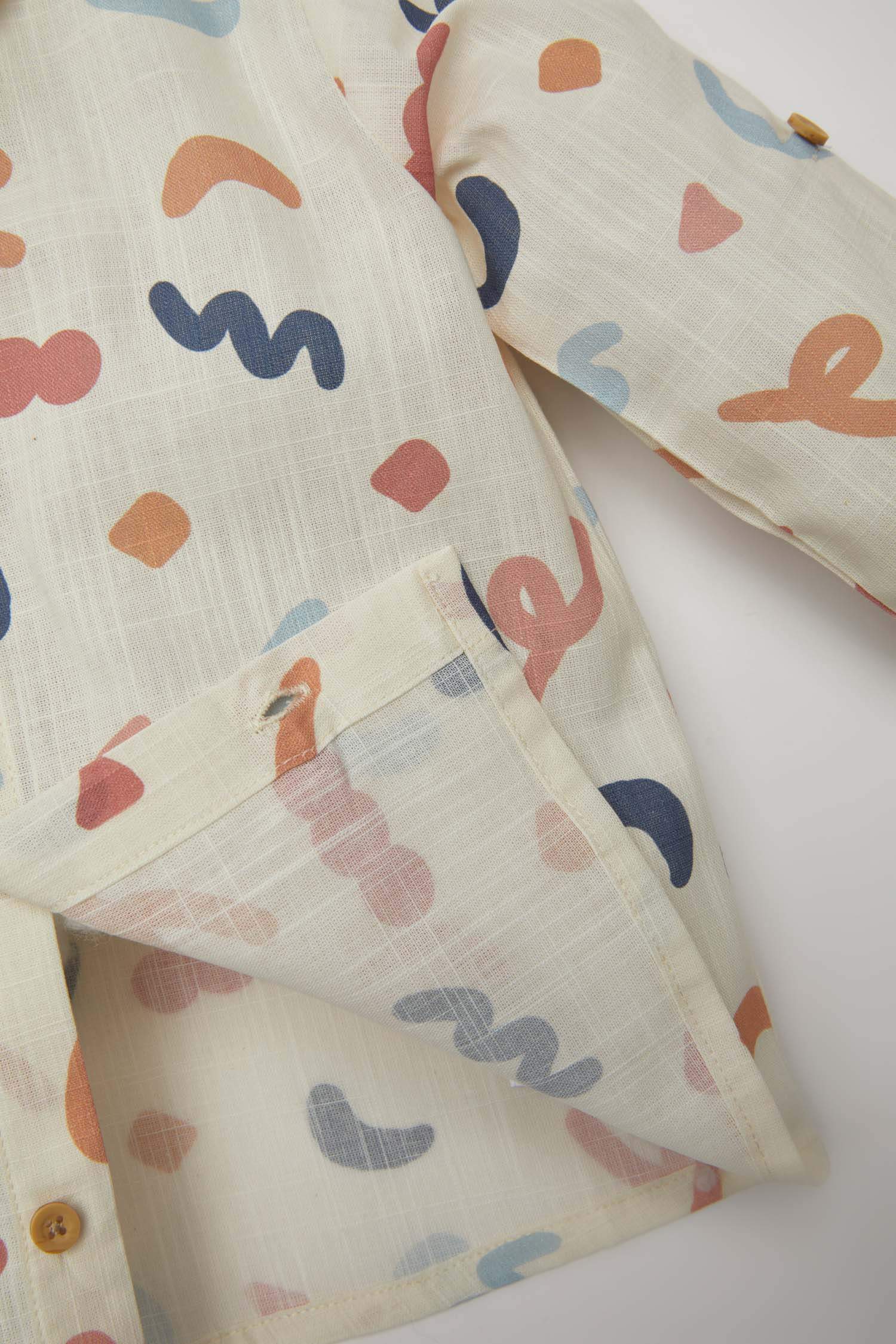 Chemise à Manches Longues en Popeline Évasée pour Bébé Garçon