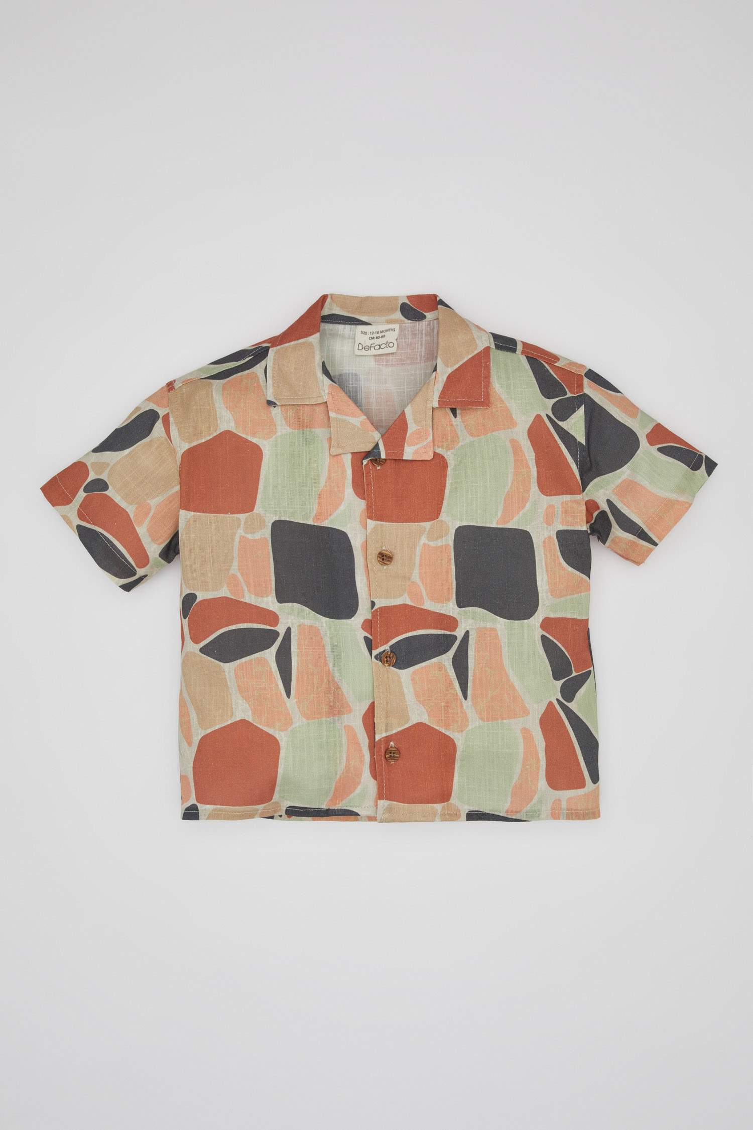 Chemise à motifs en popeline à manches courtes pour bébé garçon