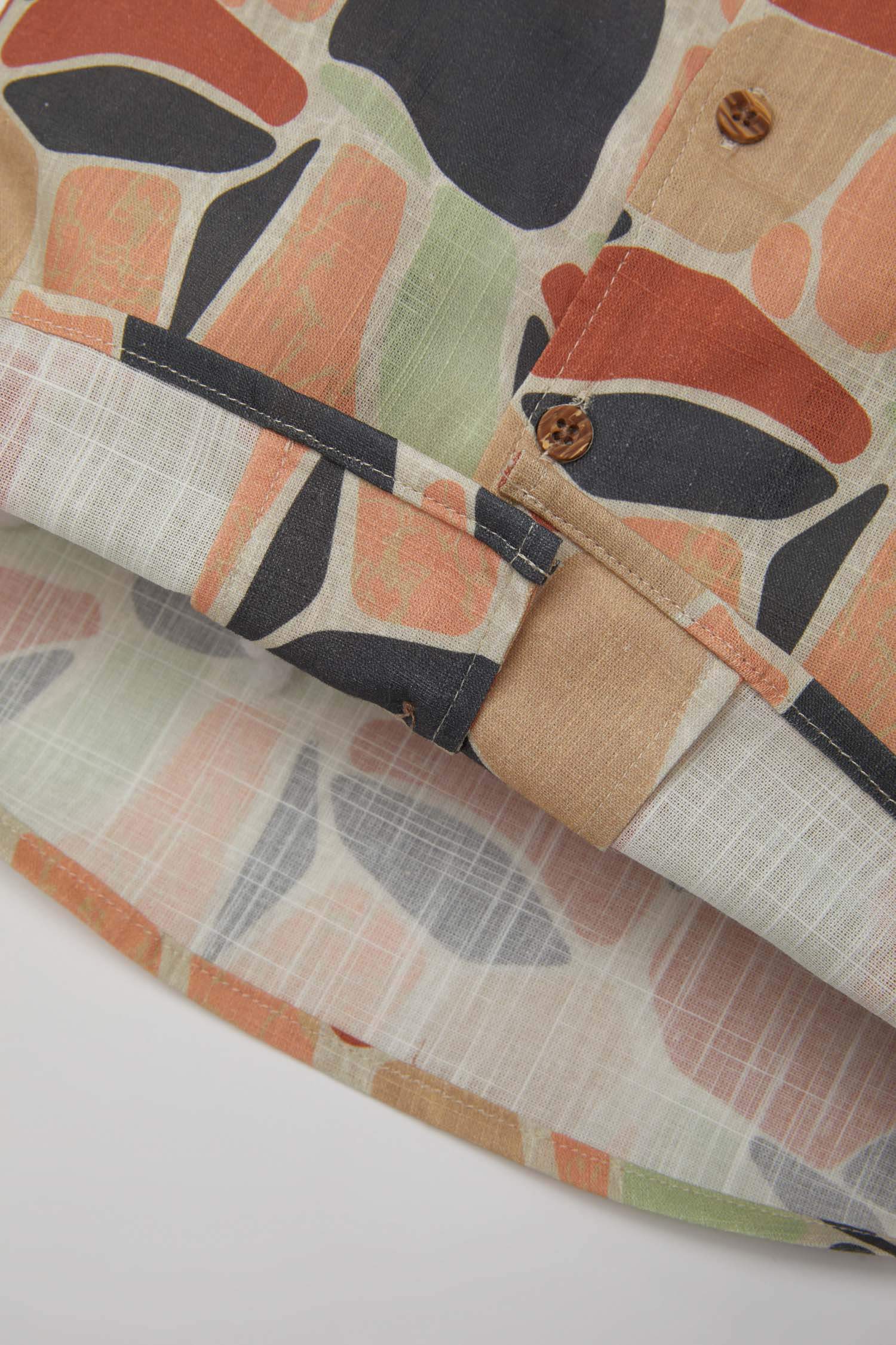 Chemise à motifs en popeline à manches courtes pour bébé garçon