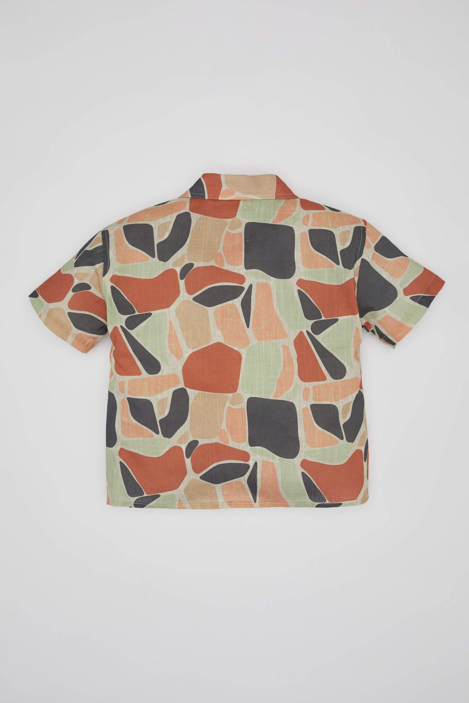 Chemise à motifs en popeline à manches courtes pour bébé garçon