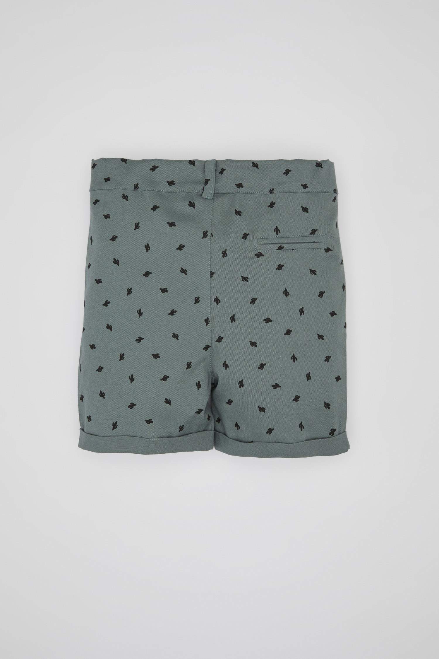 Baby Boy Cactus Patterned Gabardine Shorts