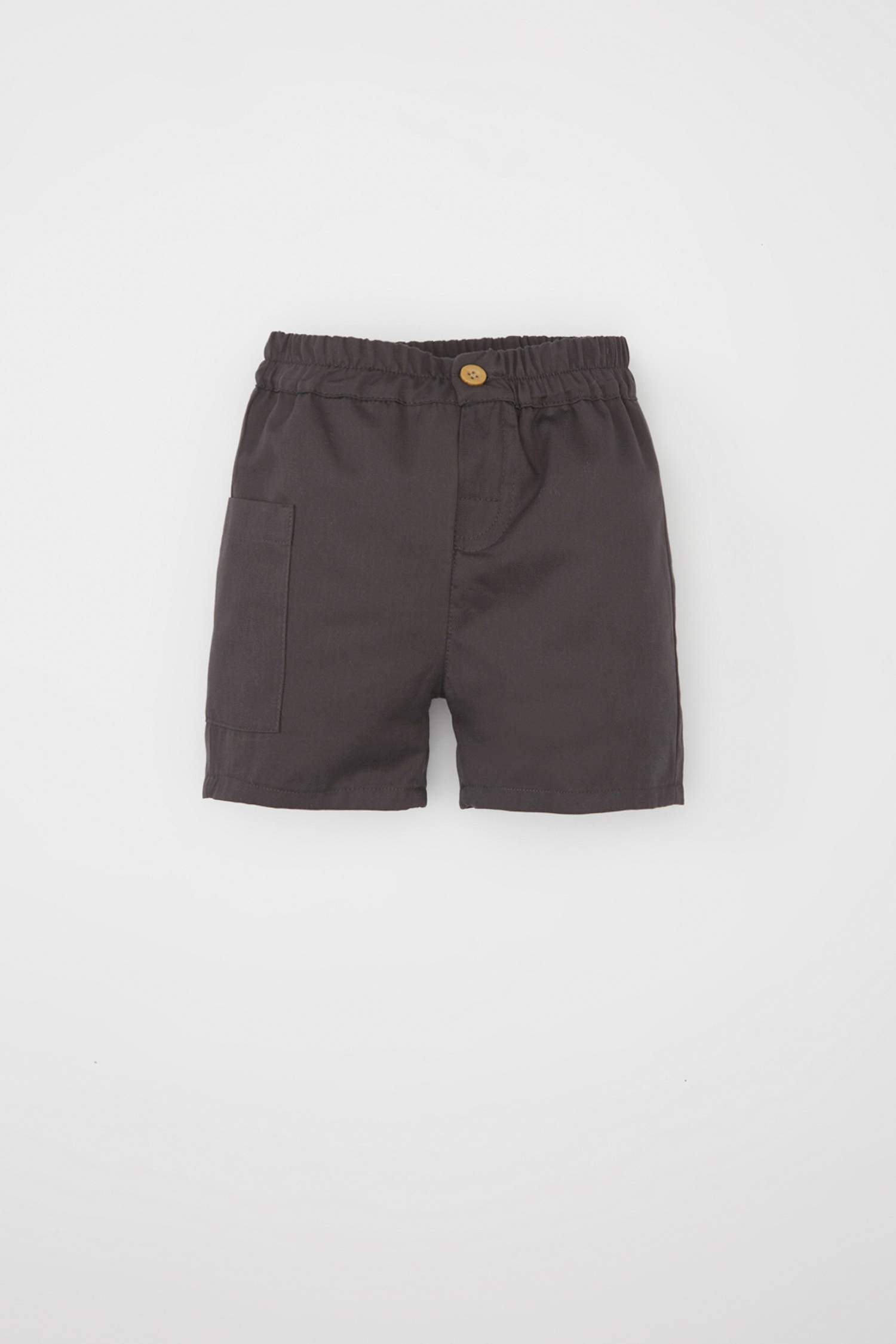 Baby Boy Poplin Short Sleeve Shirt and Shorts 2 Piece Set