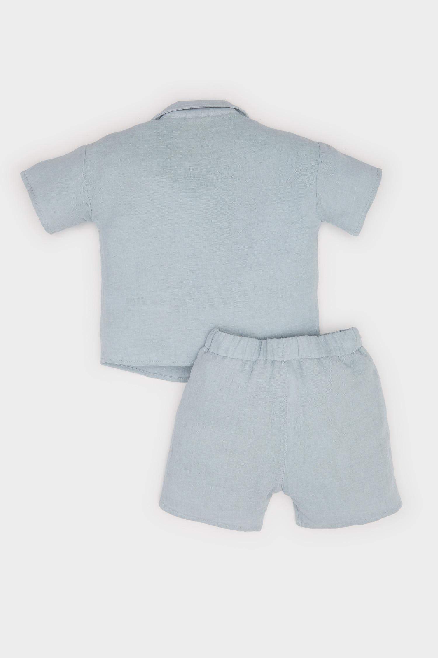 Baby Boy Muslin 2 Piece Set