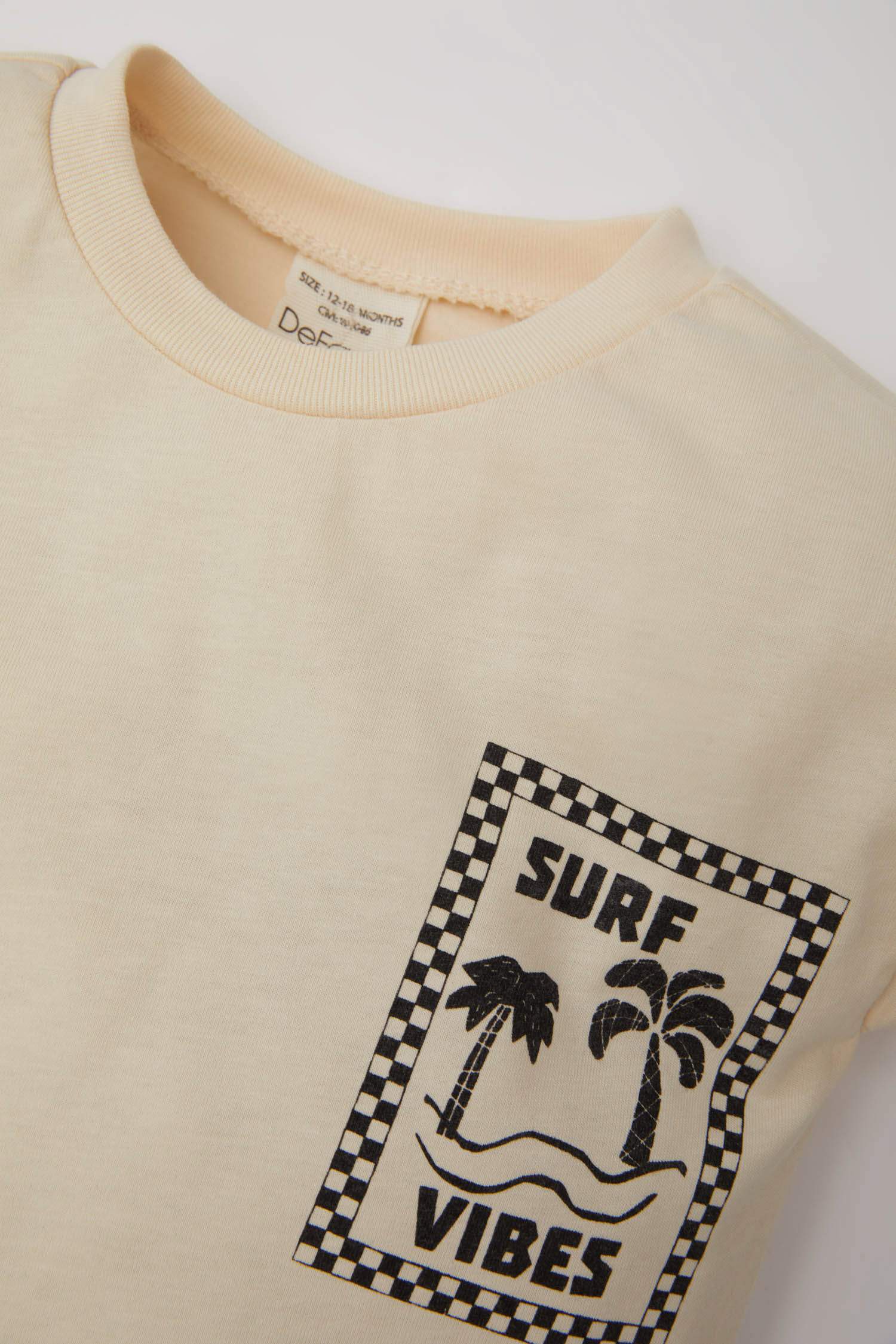 Ensemle de T-Shirt Manches Courtes imprimé Palmier et Short pour Bébé Garçon - 2 Pièces