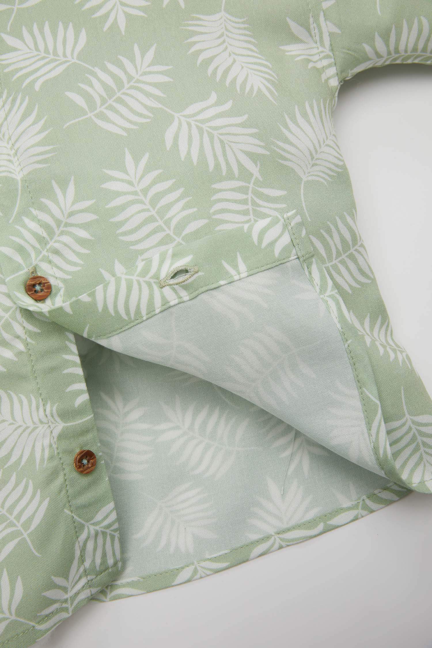 Baby Boy Patterned Short Sleeve Shirt