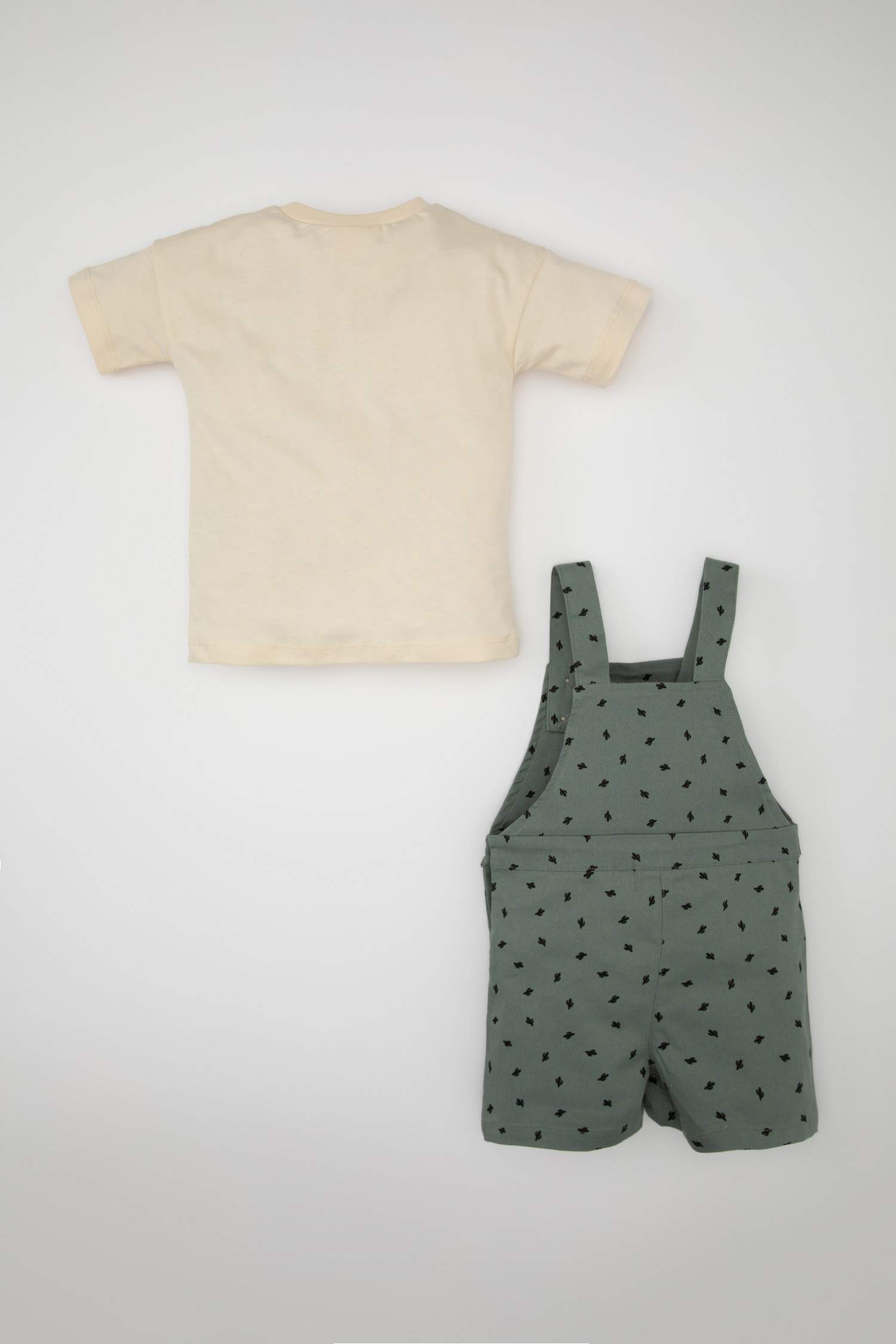 Baby Boy Cactus Patterned T-Shirt Overalls 2 Piece Set