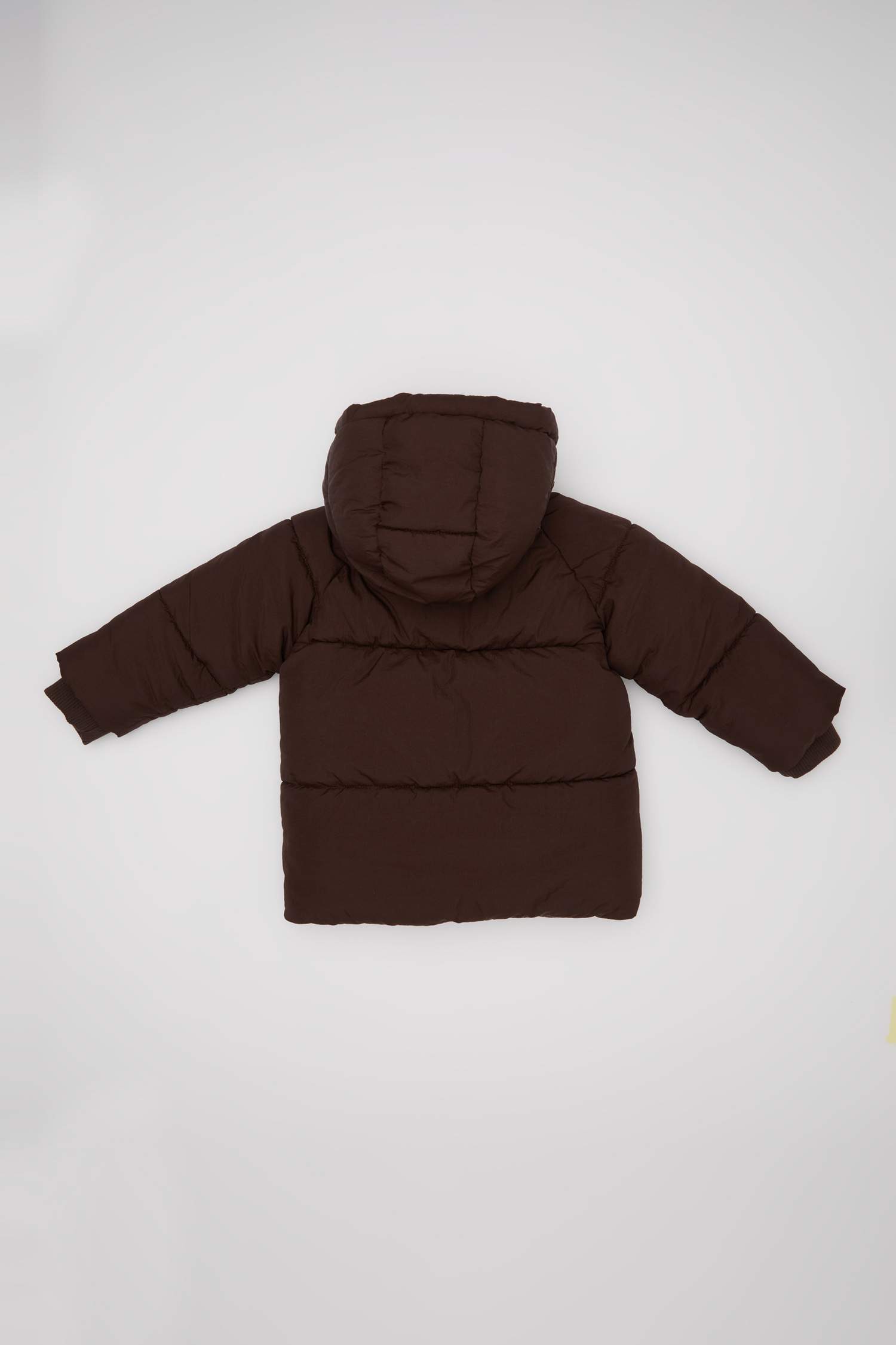 Erkek Bebek Su Geçirmez Çıtçıt Detay Kapüşonlu Ribana Kollu Fermuarlı Şişme Mont