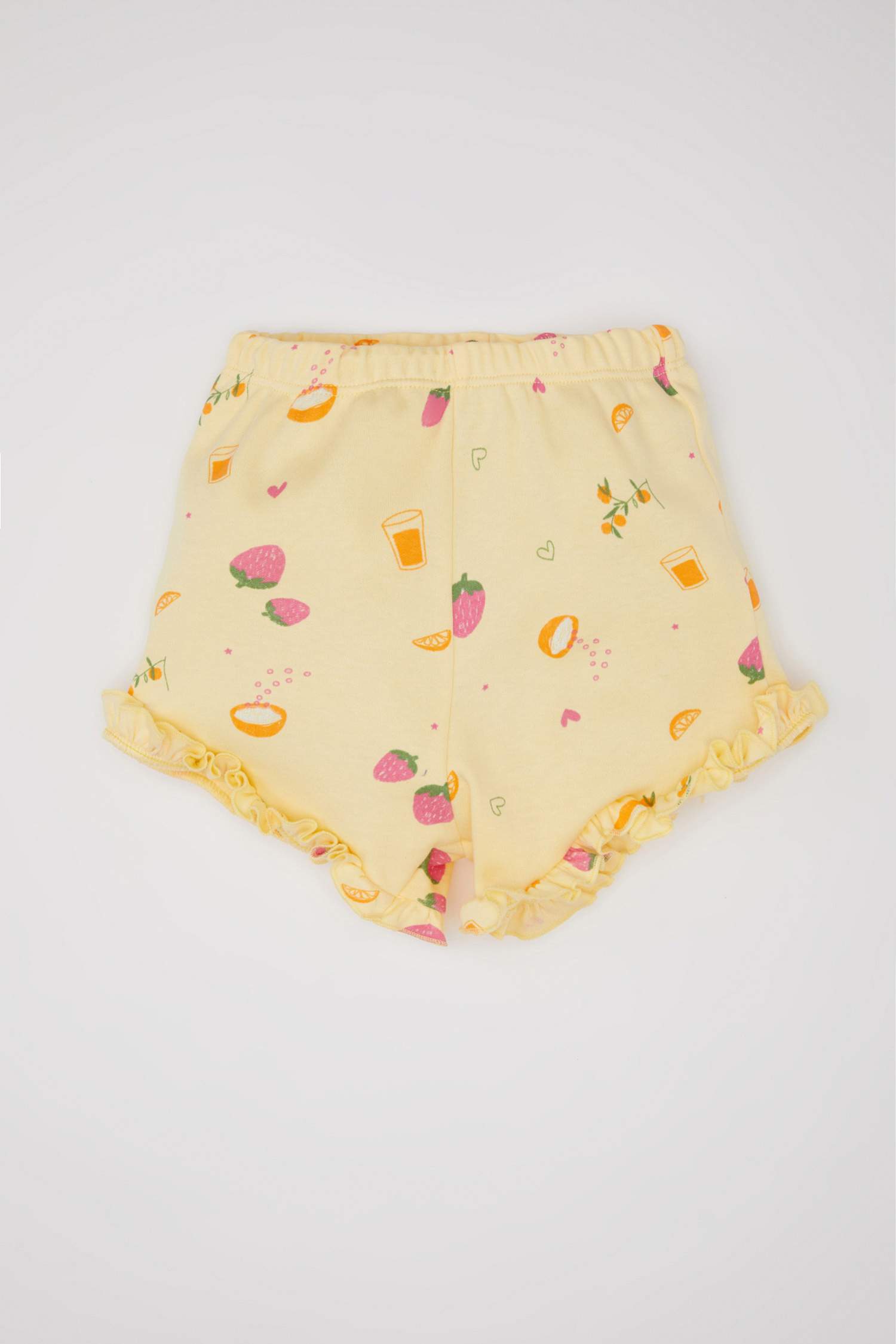 طقم بيجاما بناتي برقبة مستديرة - قطعتين