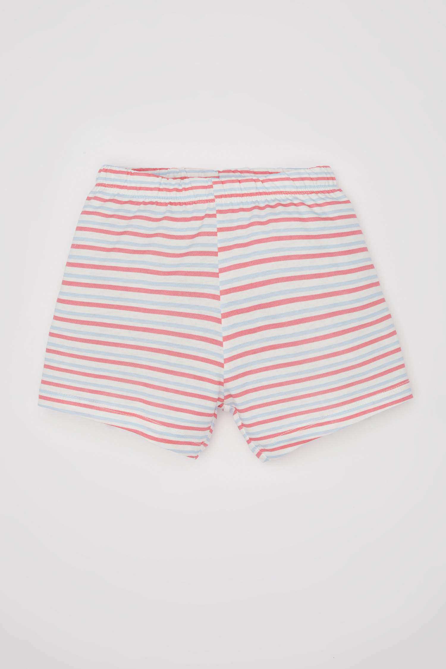 Kız Bebek 4'lü Pijama Takımı Baskılı Kısa Kollu Penye Üst Şort