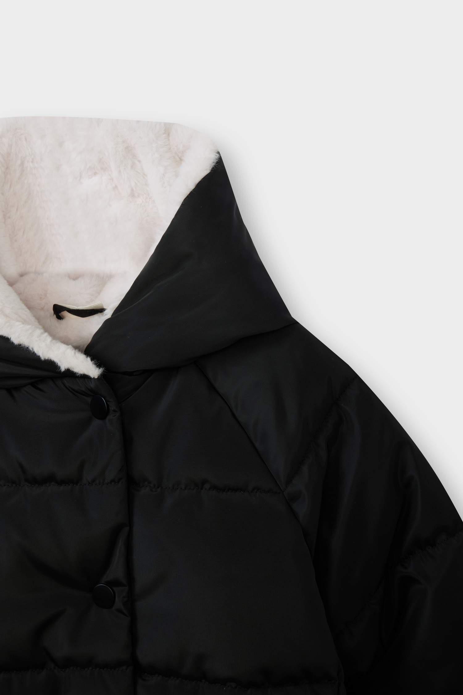 قمصلة بناتي بغطاء للرأس مبطن بفرو إصطناعي مقاوم للماء