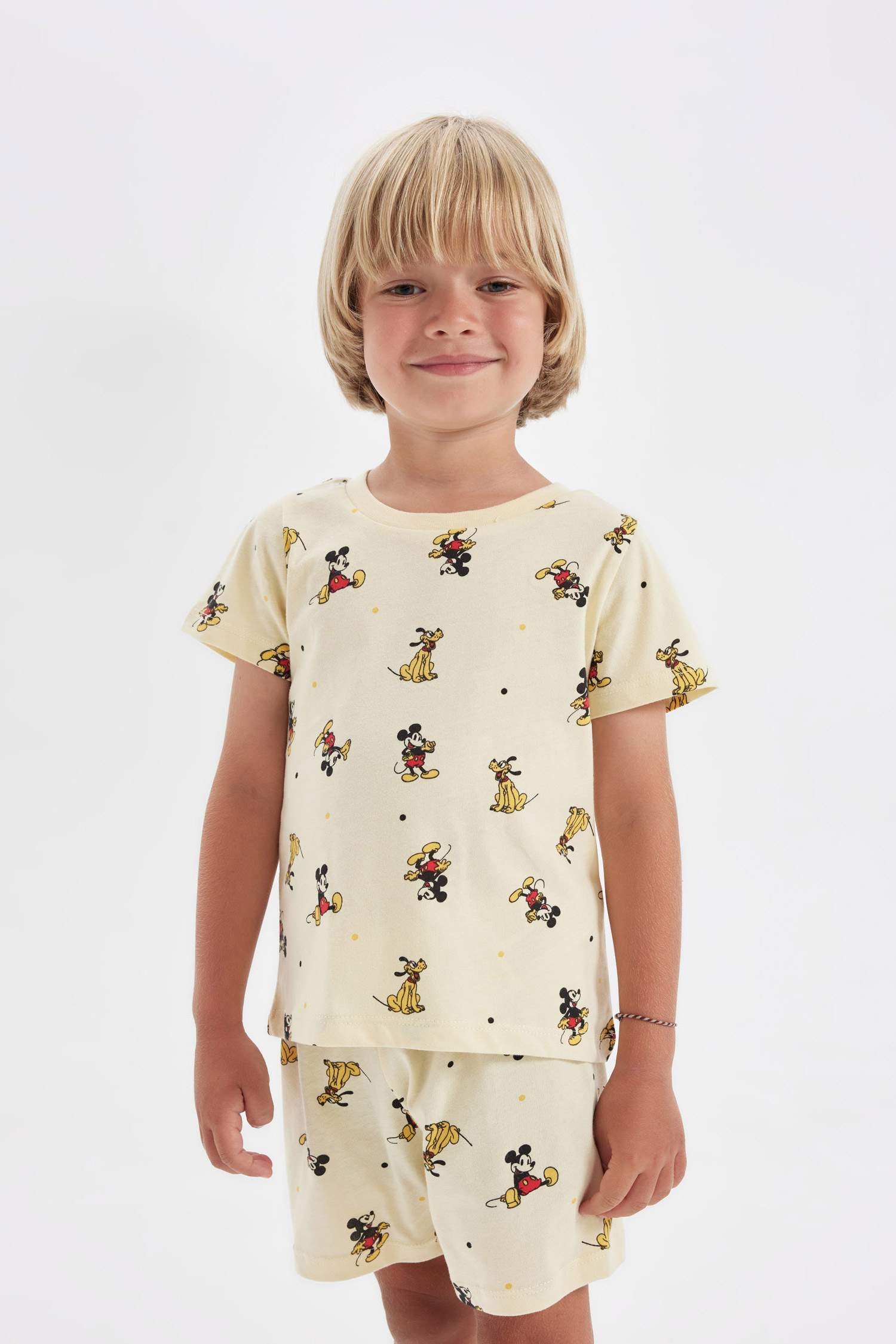 Baby Boy Disney Mickey & Minnie Short Sleeve Cotton 2 Piece Pajama Set