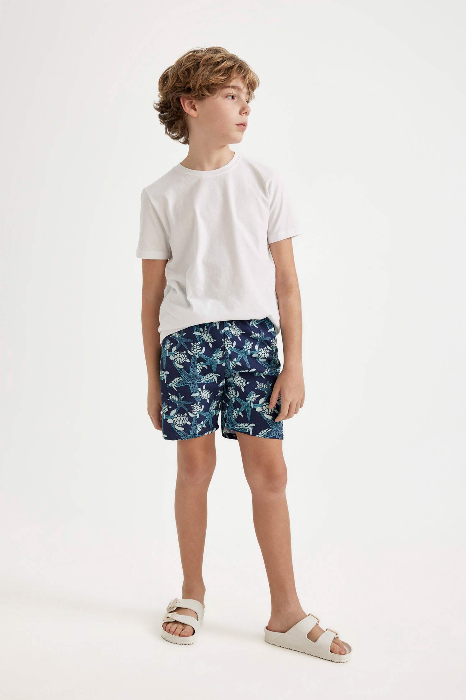 Boy Patterned Swim Shorts