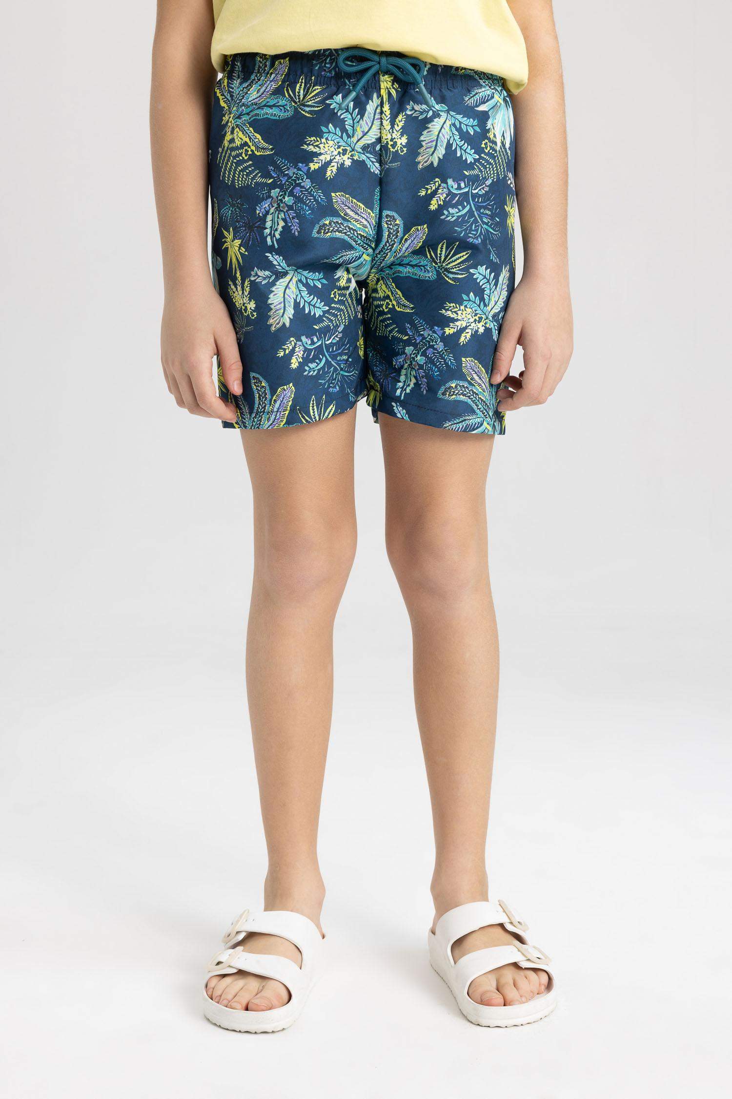 Boy Patterned Swim Shorts