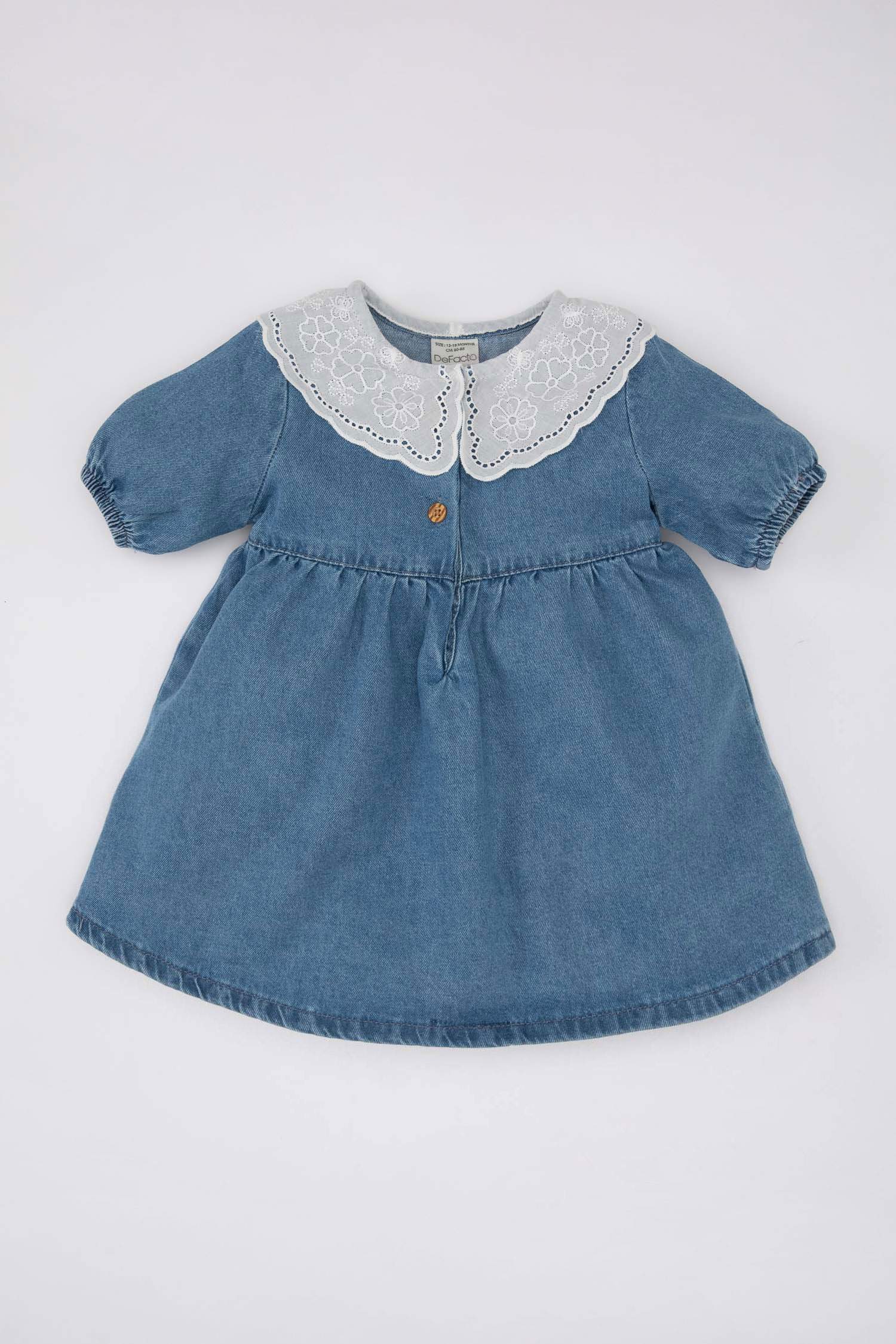 Baby Girl Short Sleeve Denim Dress