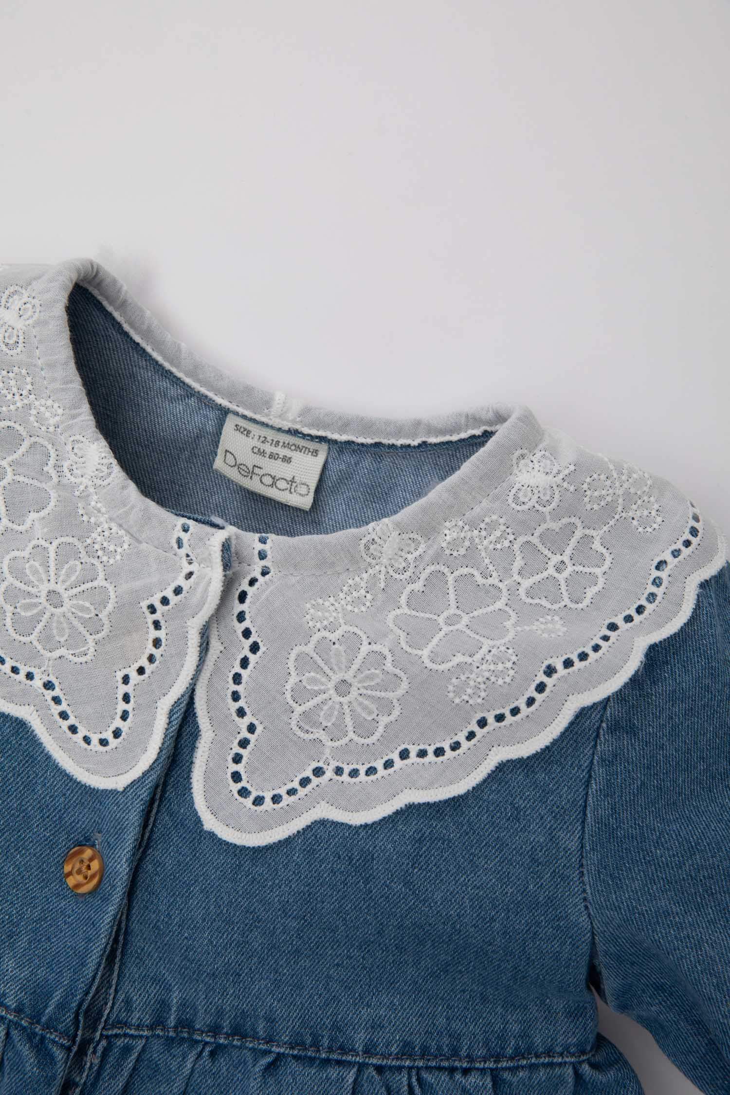 Baby Girl Short Sleeve Denim Dress