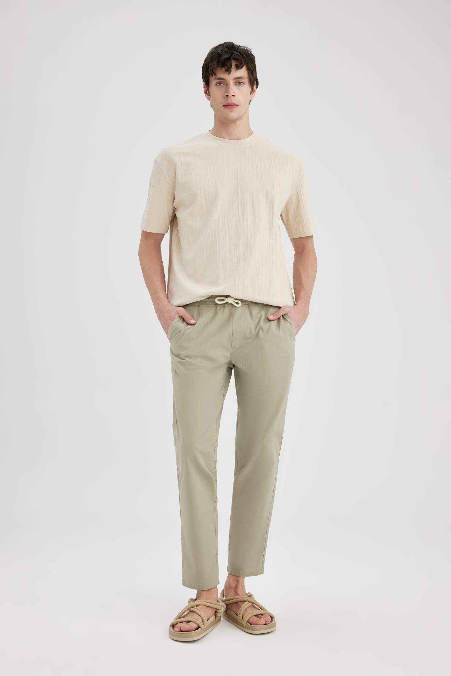 T-Shirt Oversize à Manches Courtes à Col Rond