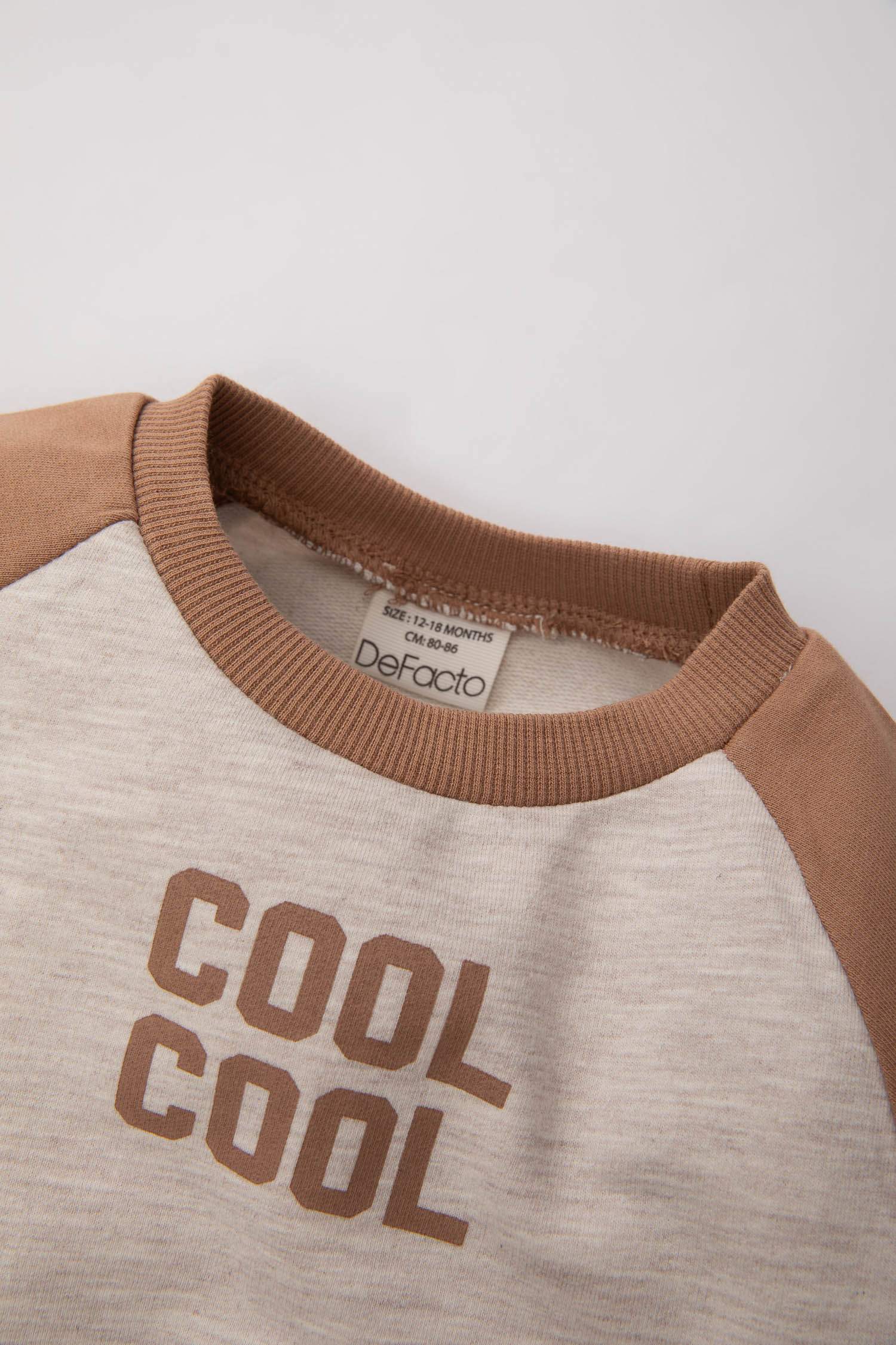 Baby Boy Slogan Printed Sweatshirt Sweatpants 2 Piece Set