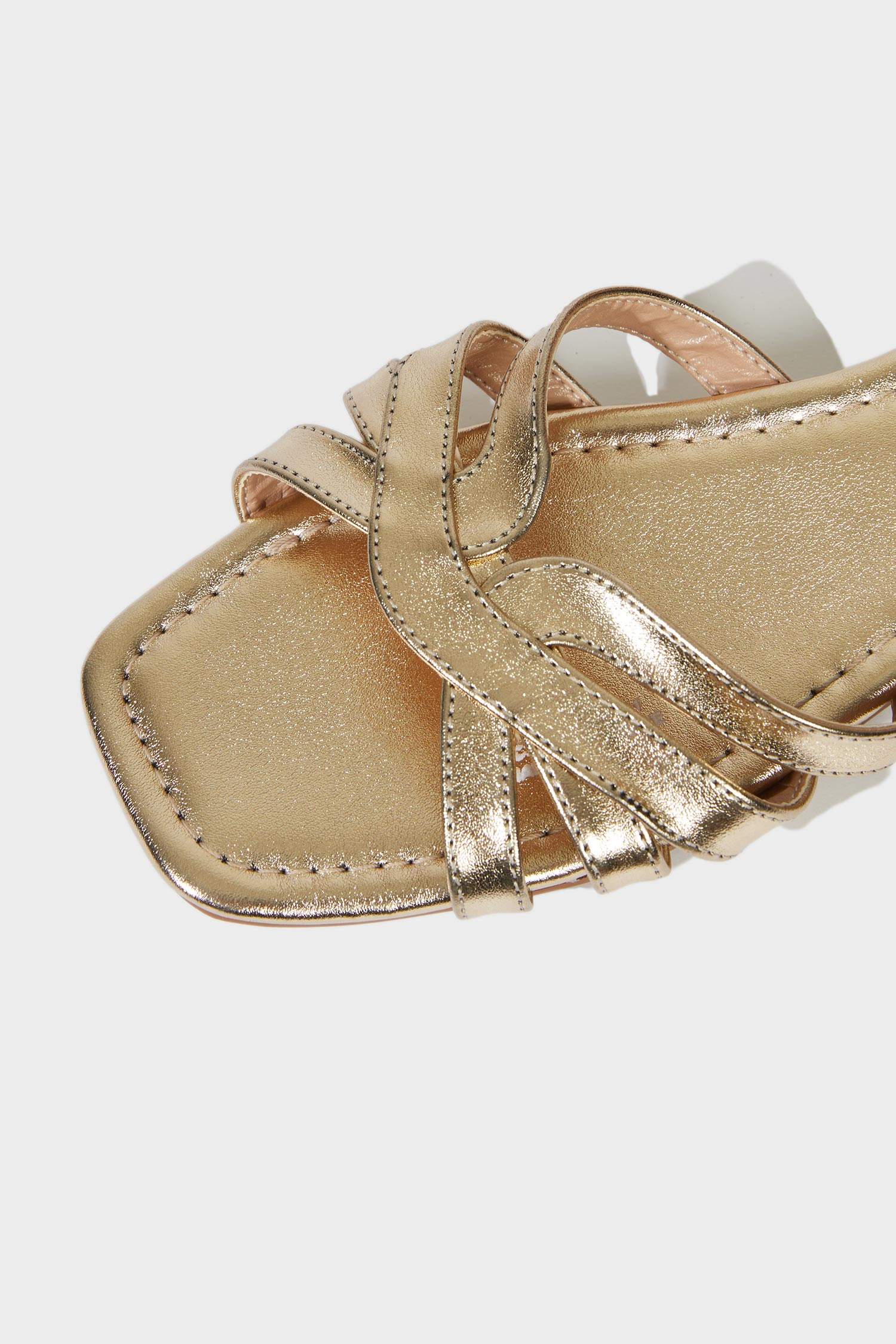 Woman Flat Sole Slip On Faux Leather Slippers