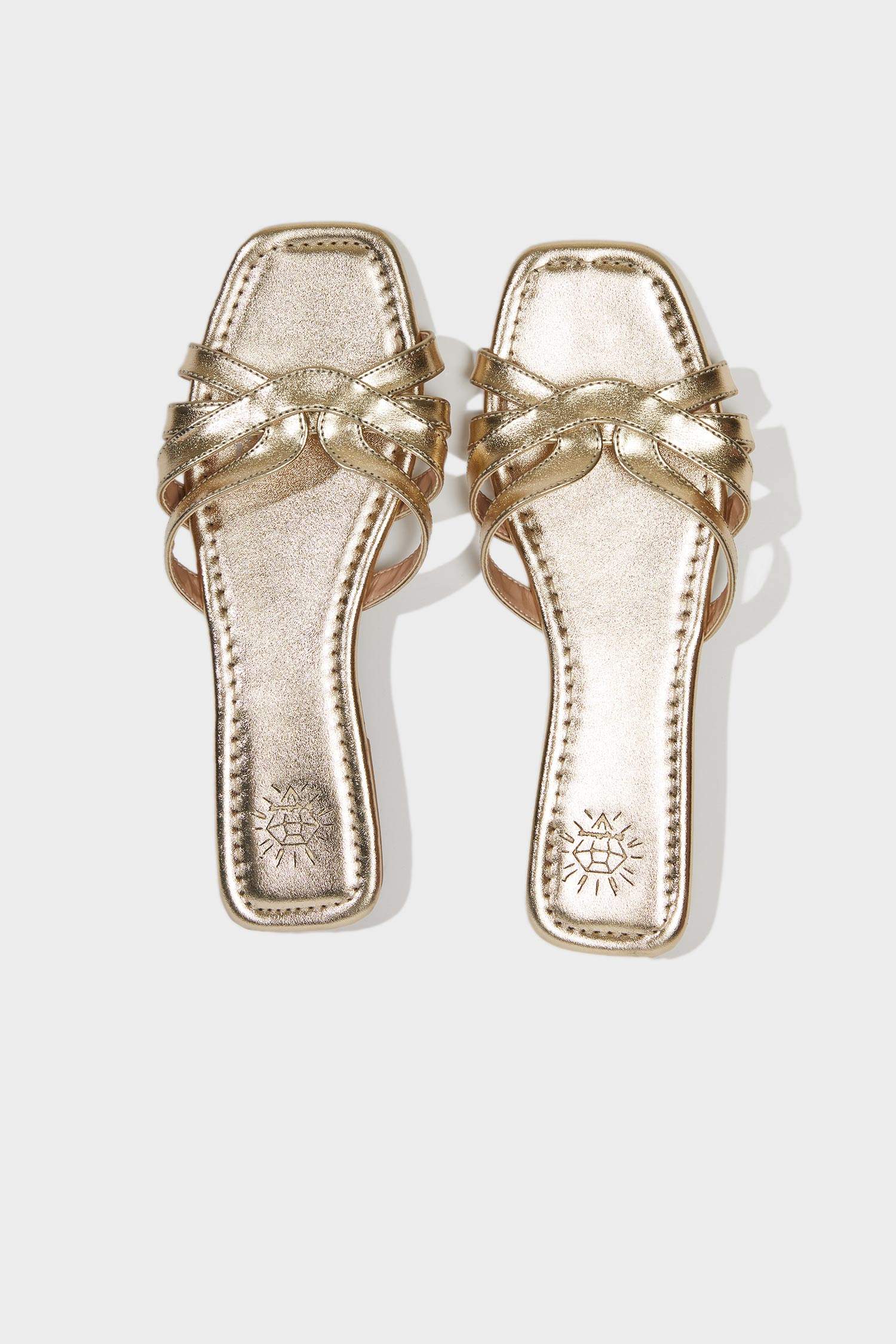 Woman Flat Sole Slip On Faux Leather Slippers