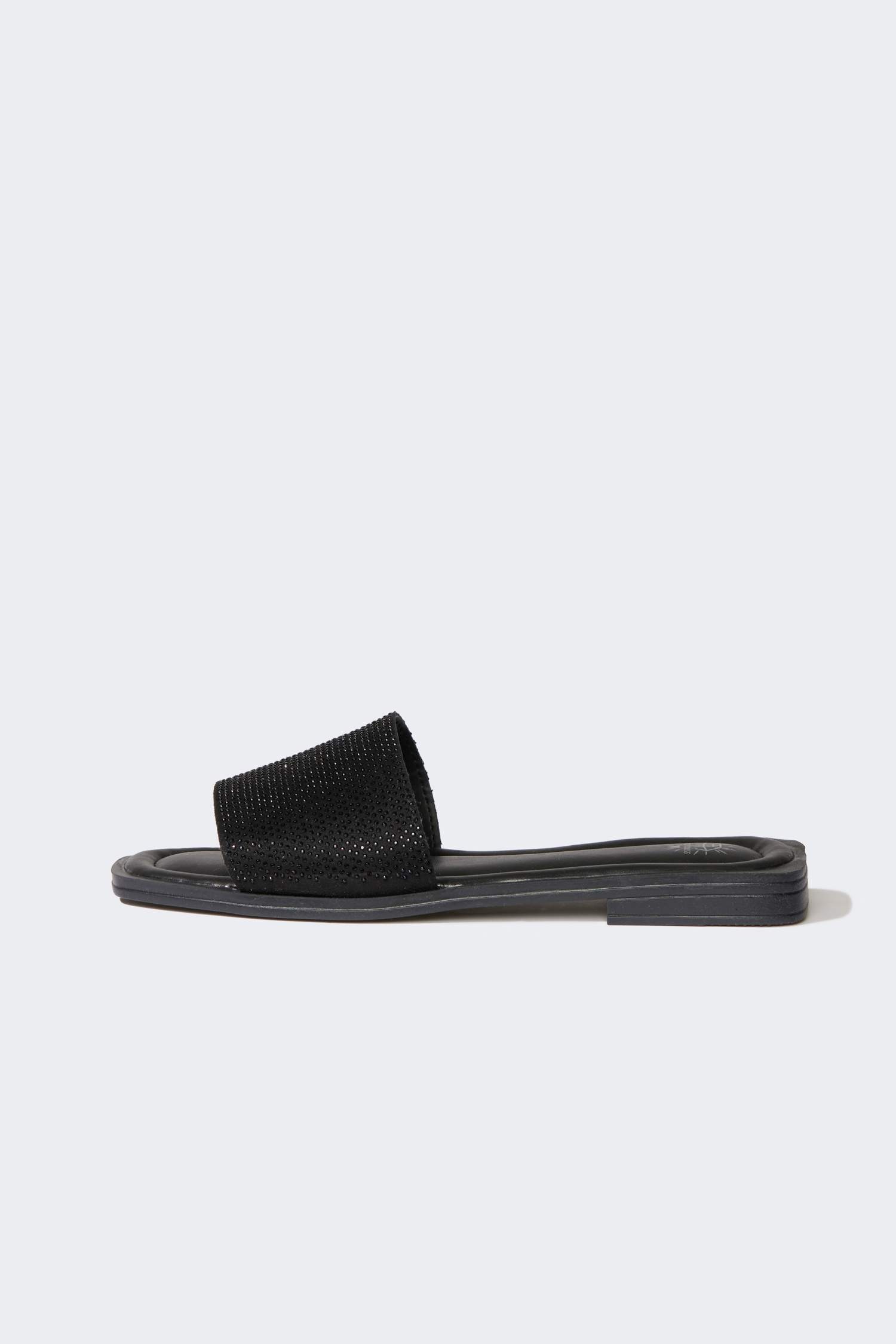 شبشب نسائي بكعب مسطح بشريط مفرد