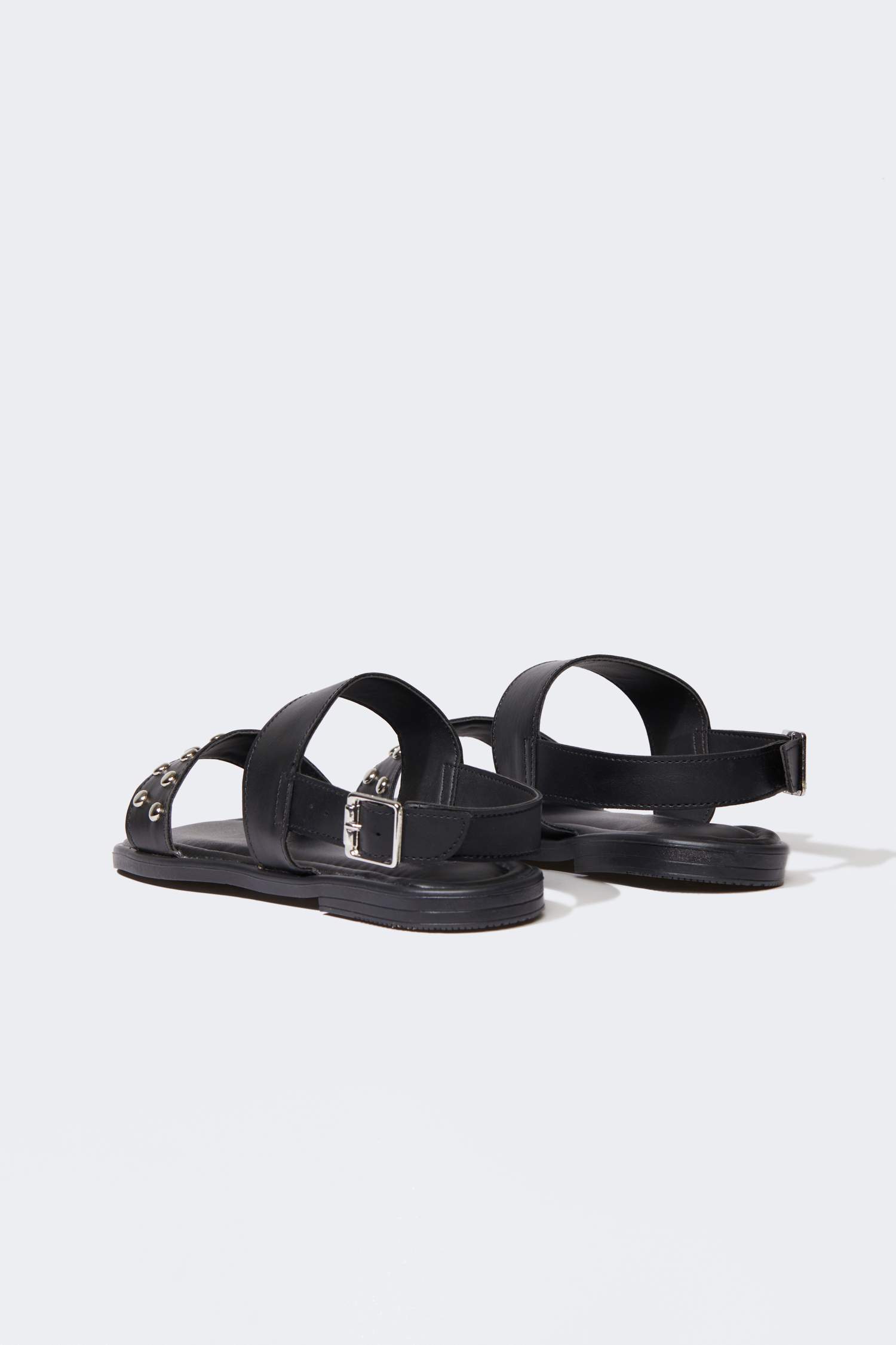 Woman Double Strap Flat Sole Sandals