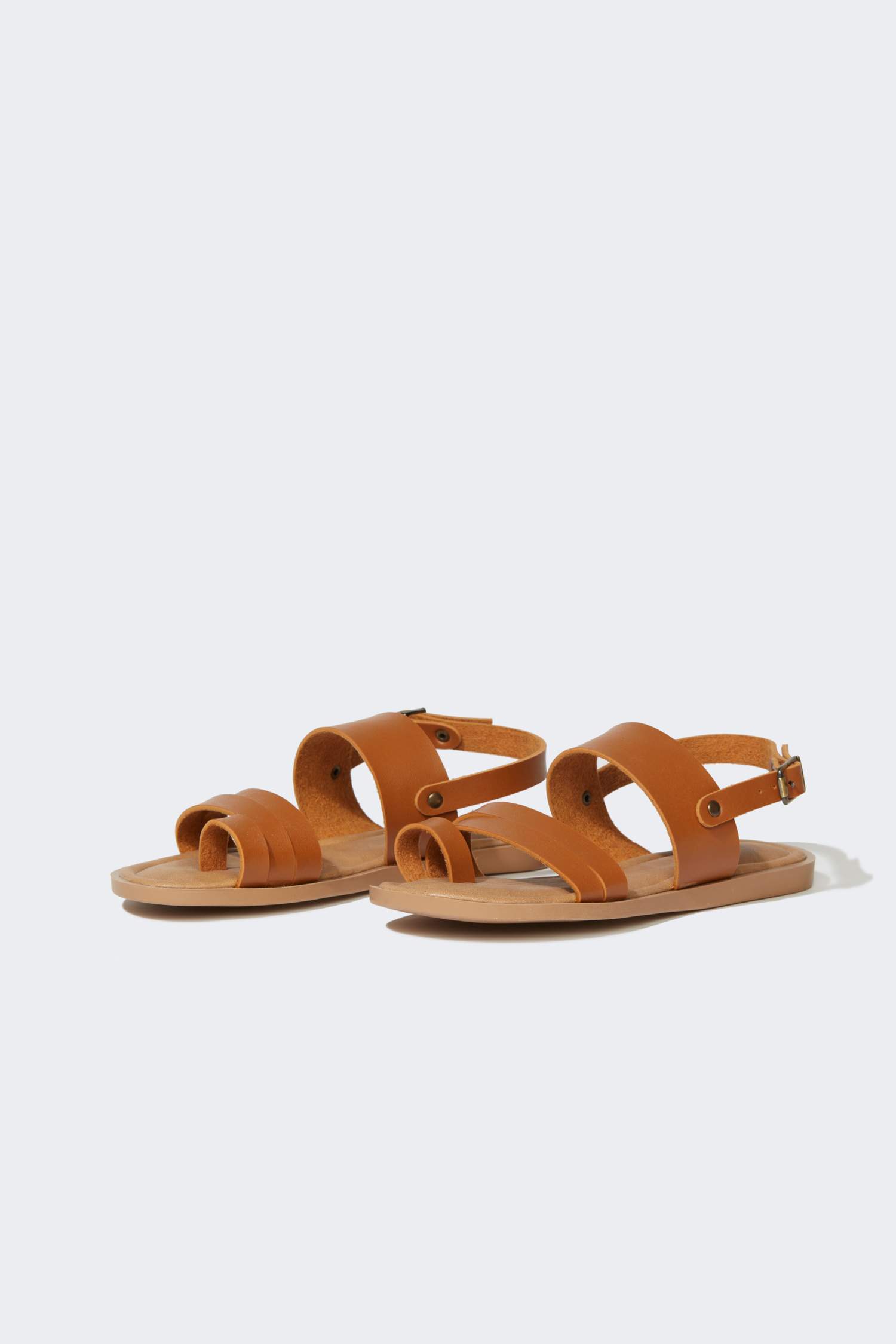 Woman Slip On Flat Heel Sandals